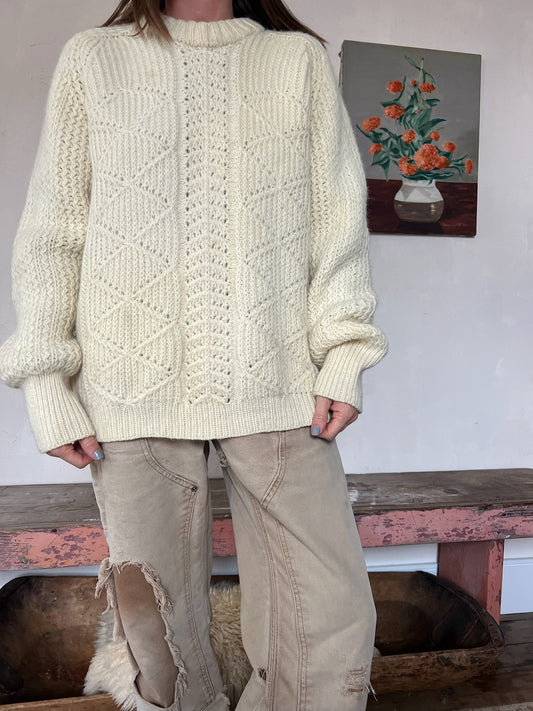 Cream British Wool Sweater