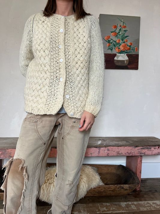 Cream Knit Cardigan