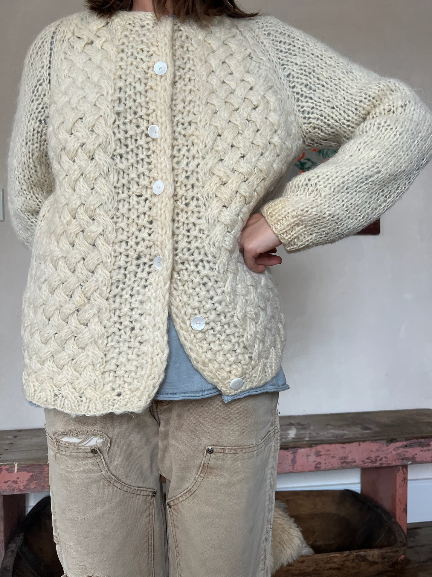 Cream Knit Cardigan
