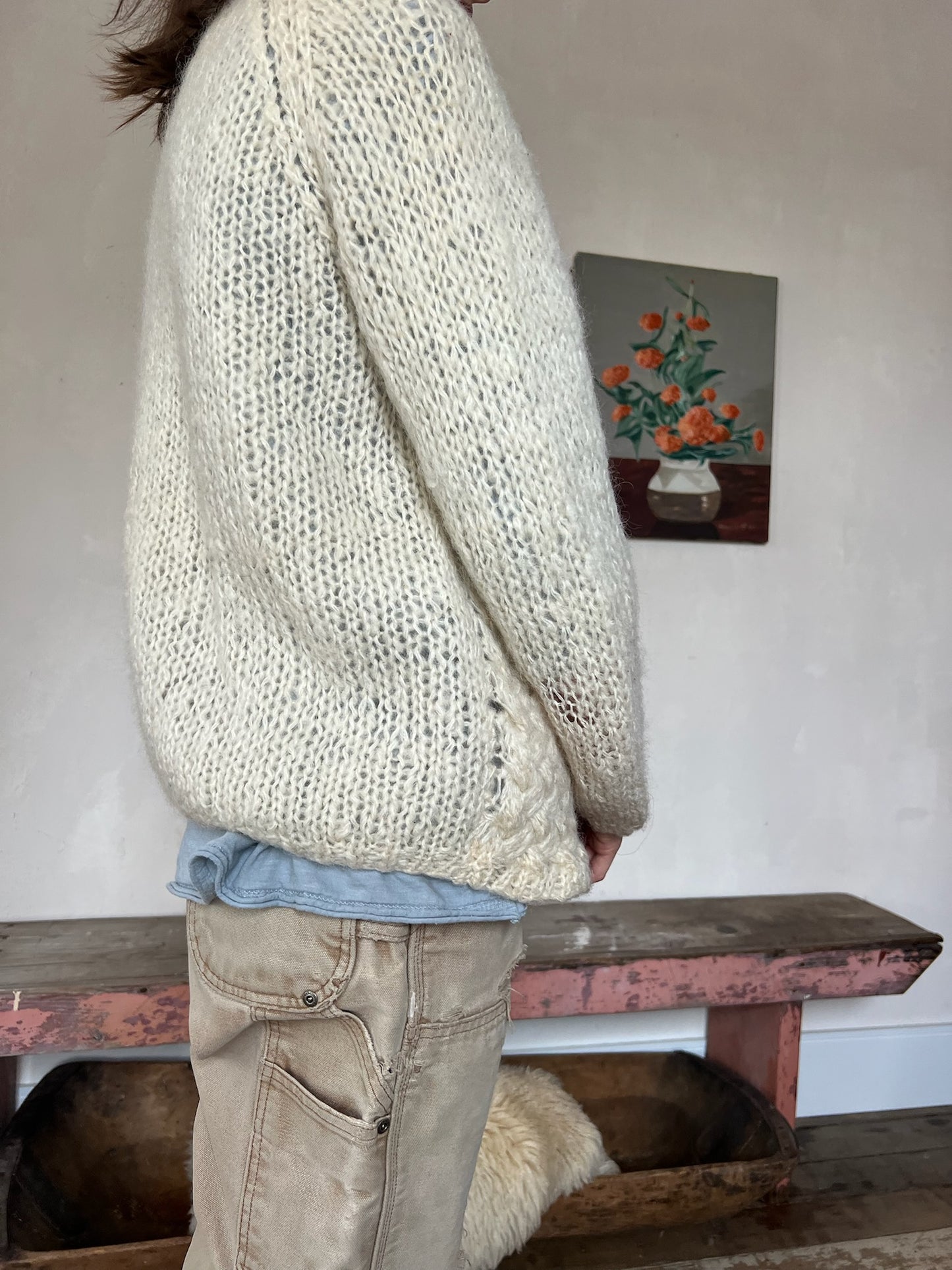 Cream Knit Cardigan
