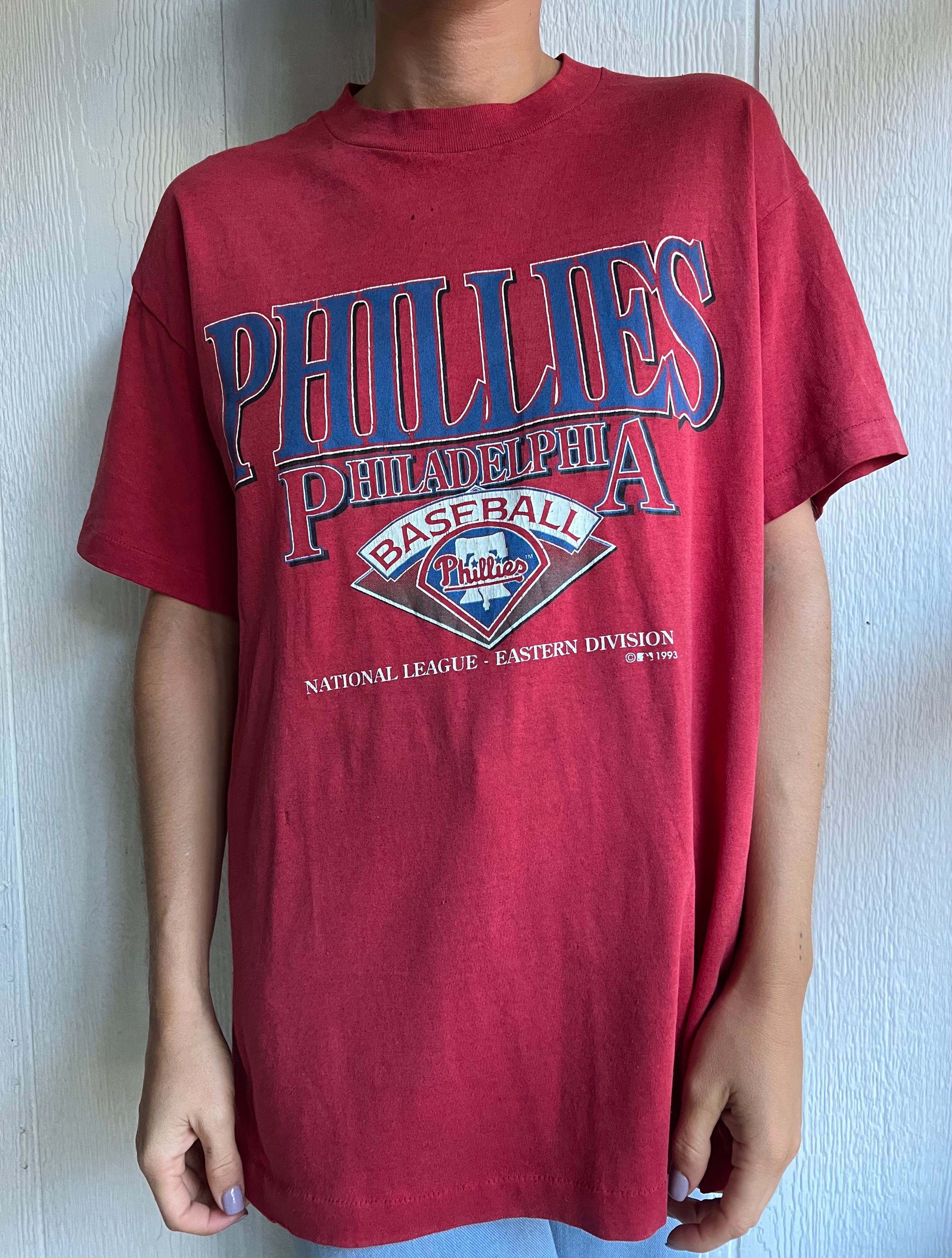 1993 Red Phillies Baseball Tee