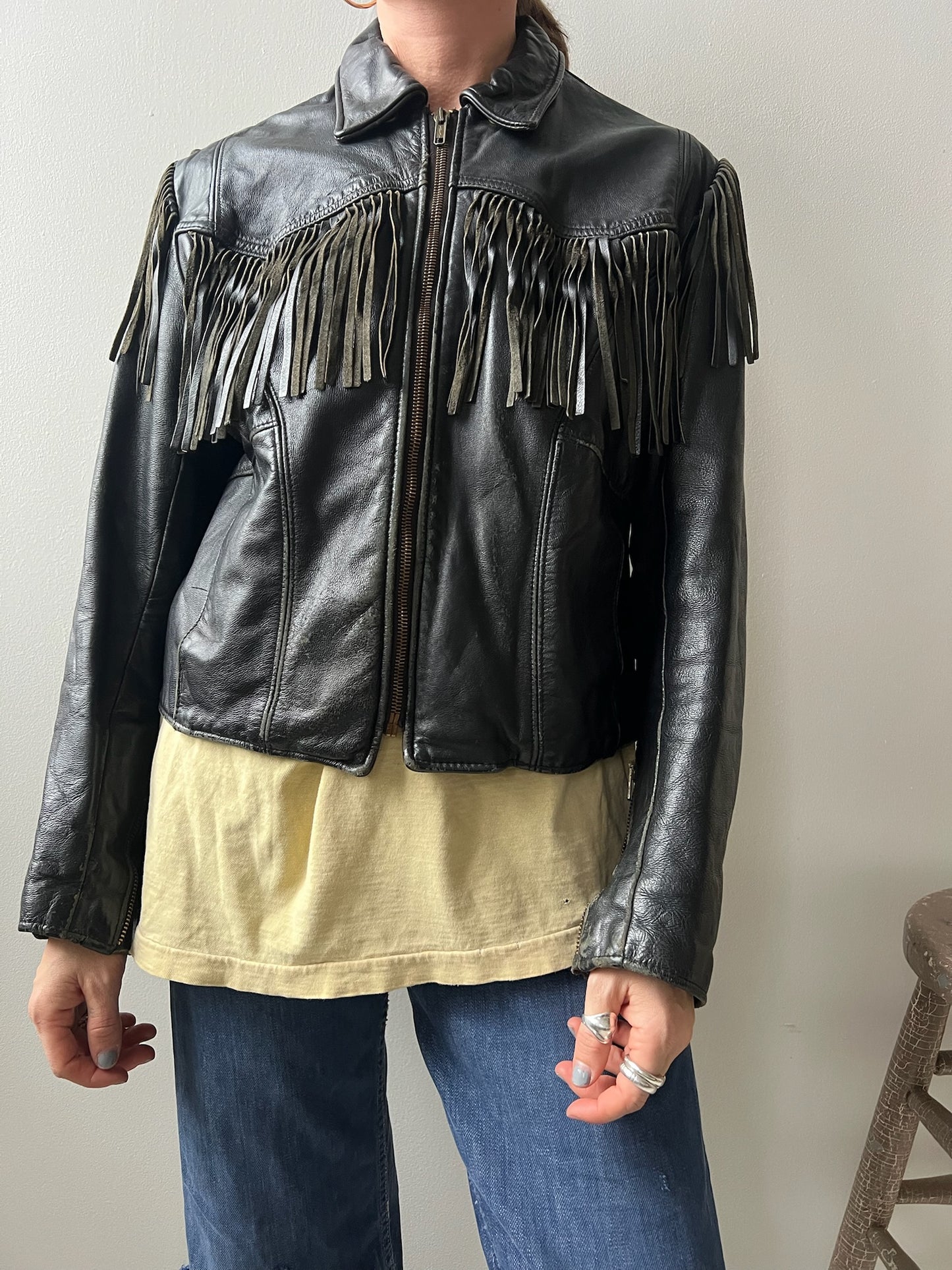 Black Fringe Jacket