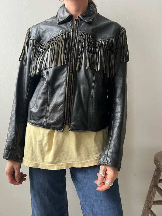 Black Fringe Jacket