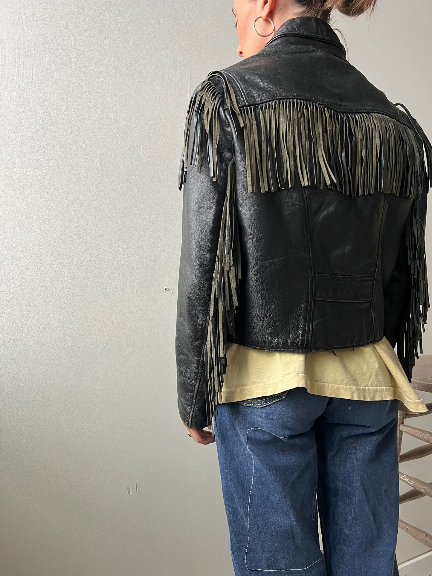 Black Fringe Jacket