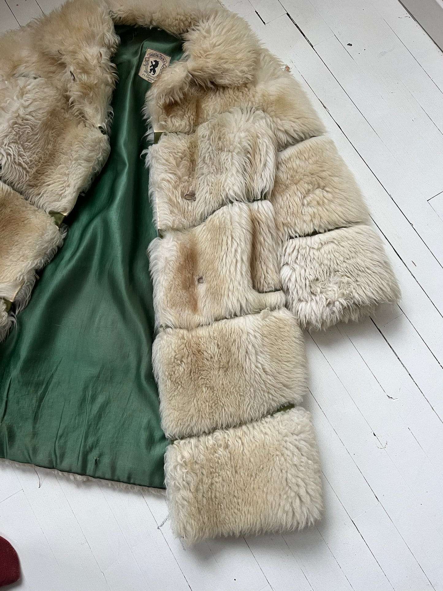Long Tiered Shearling Jacket