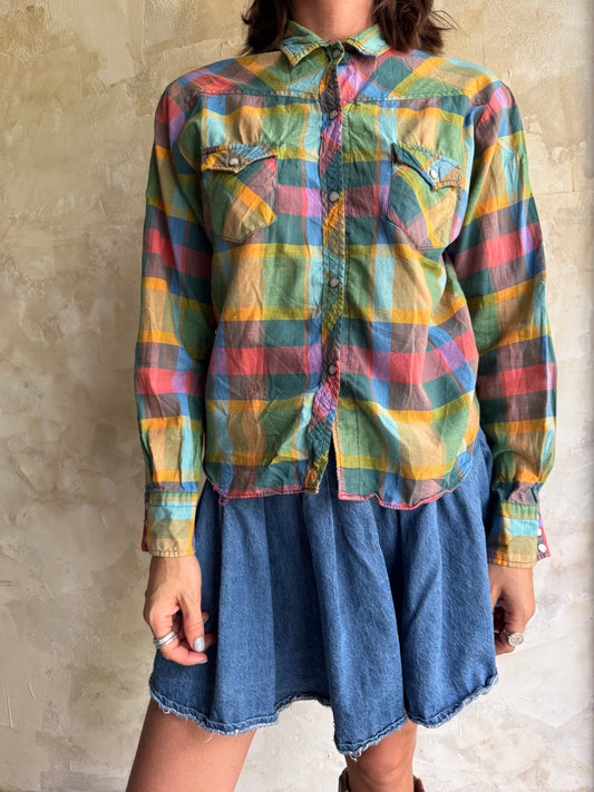 Western Plaid Button Up