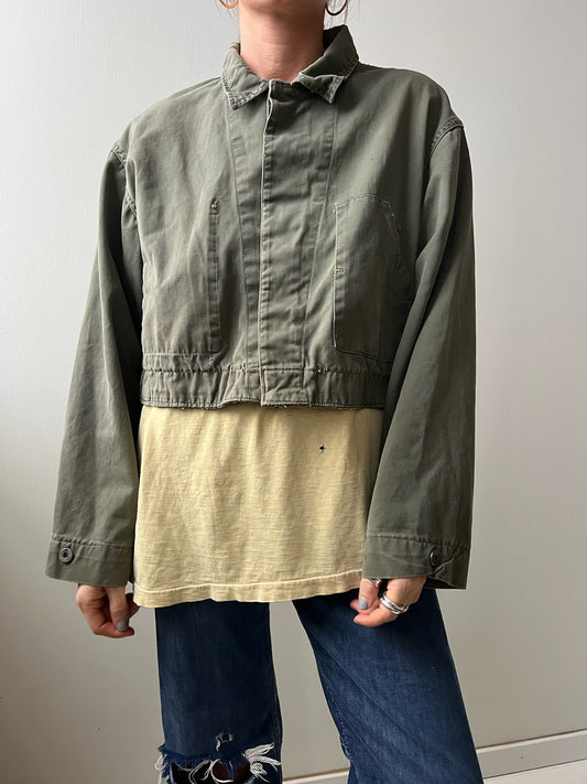 Cropped Green/Grey Coveralls