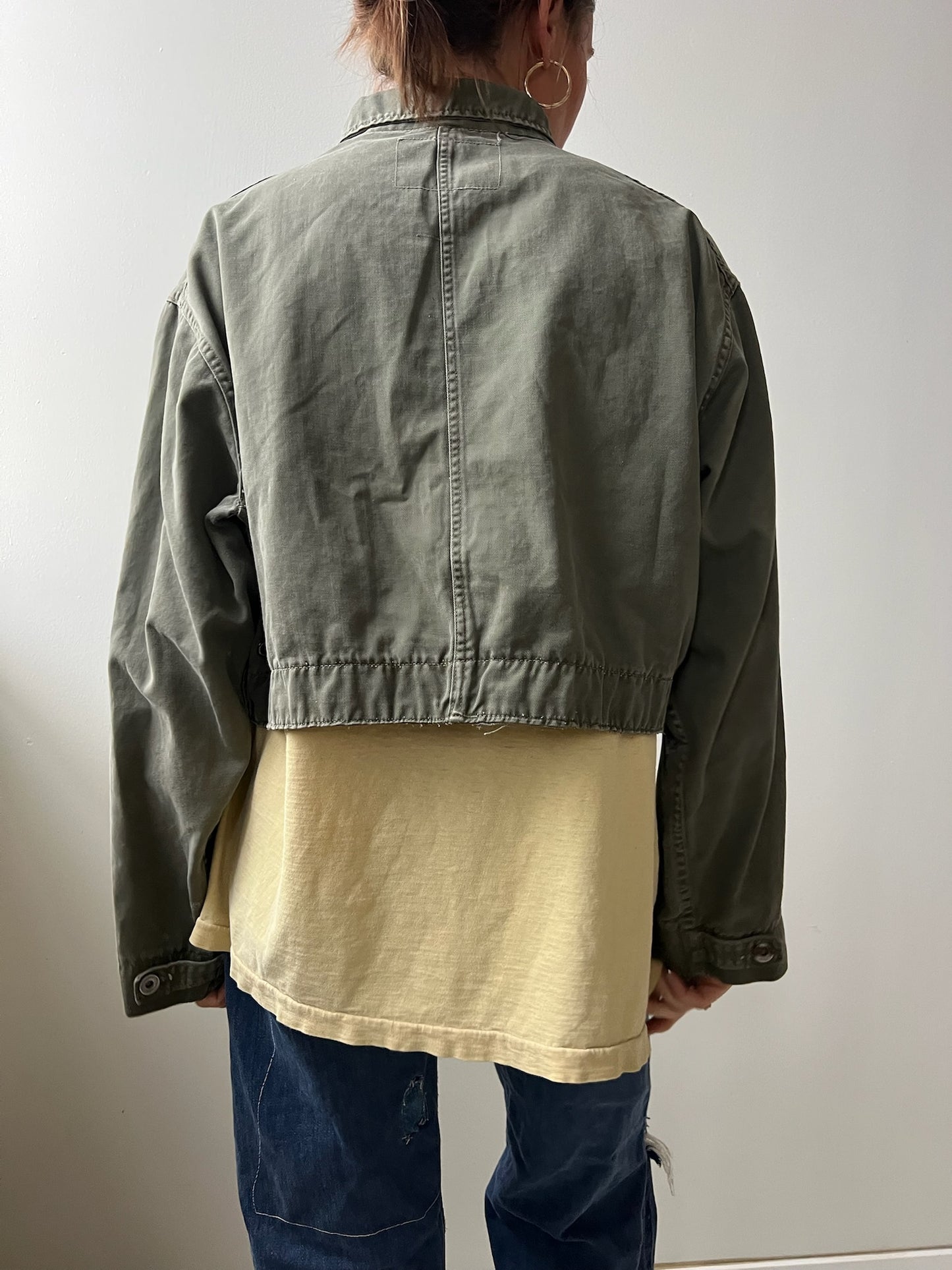 Cropped Green/Grey Coveralls