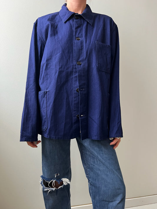 Dark Indigo Twill French Chore Jacket