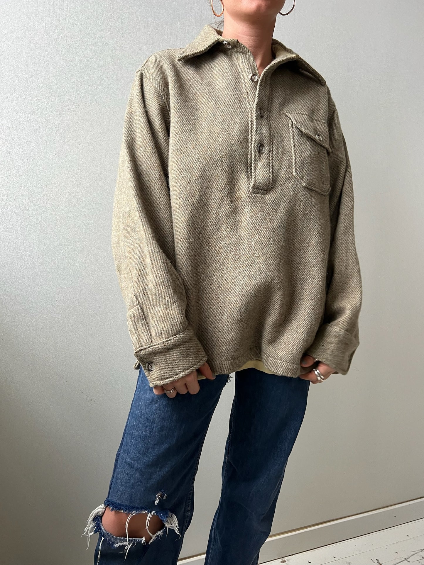 Woolrich Wool Pullover Shirt