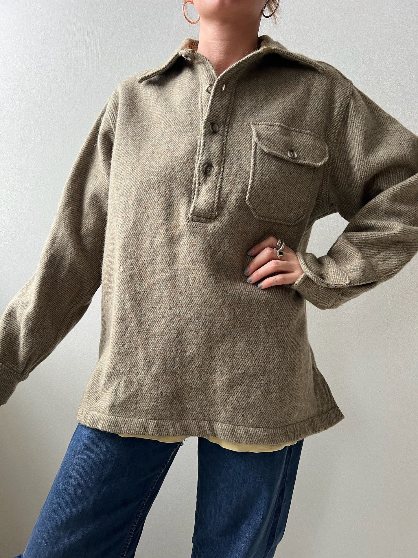 Woolrich Wool Pullover Shirt