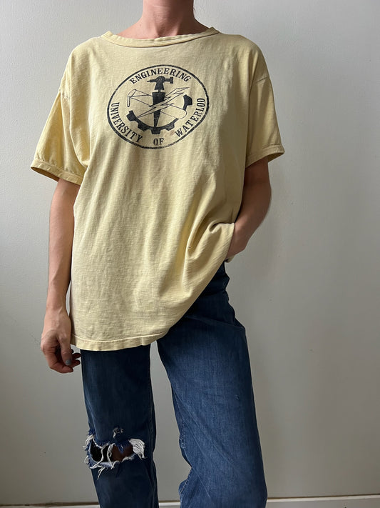 Butter Yellow Worn in Engineering Tee