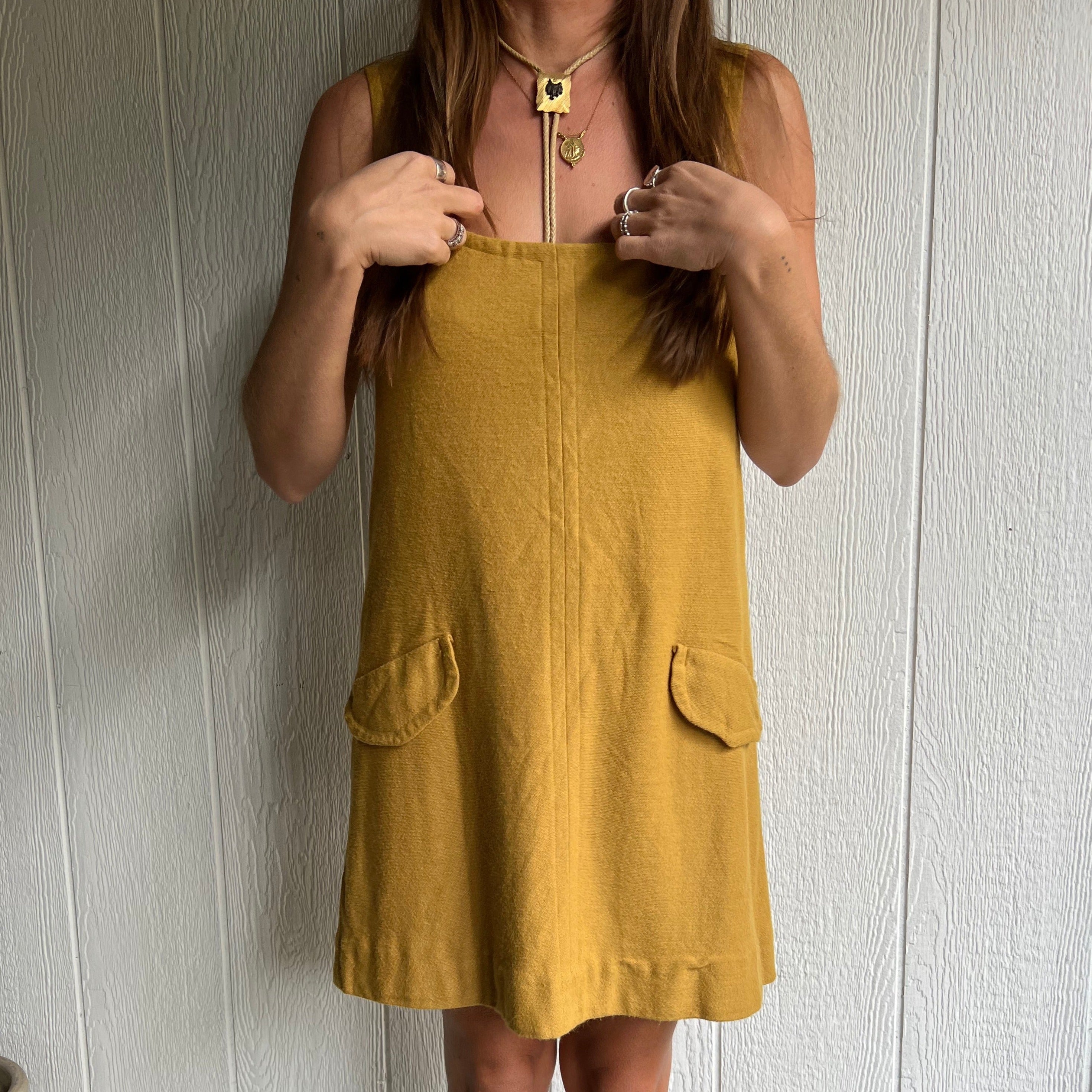 Mustard Yellow Wool Dress