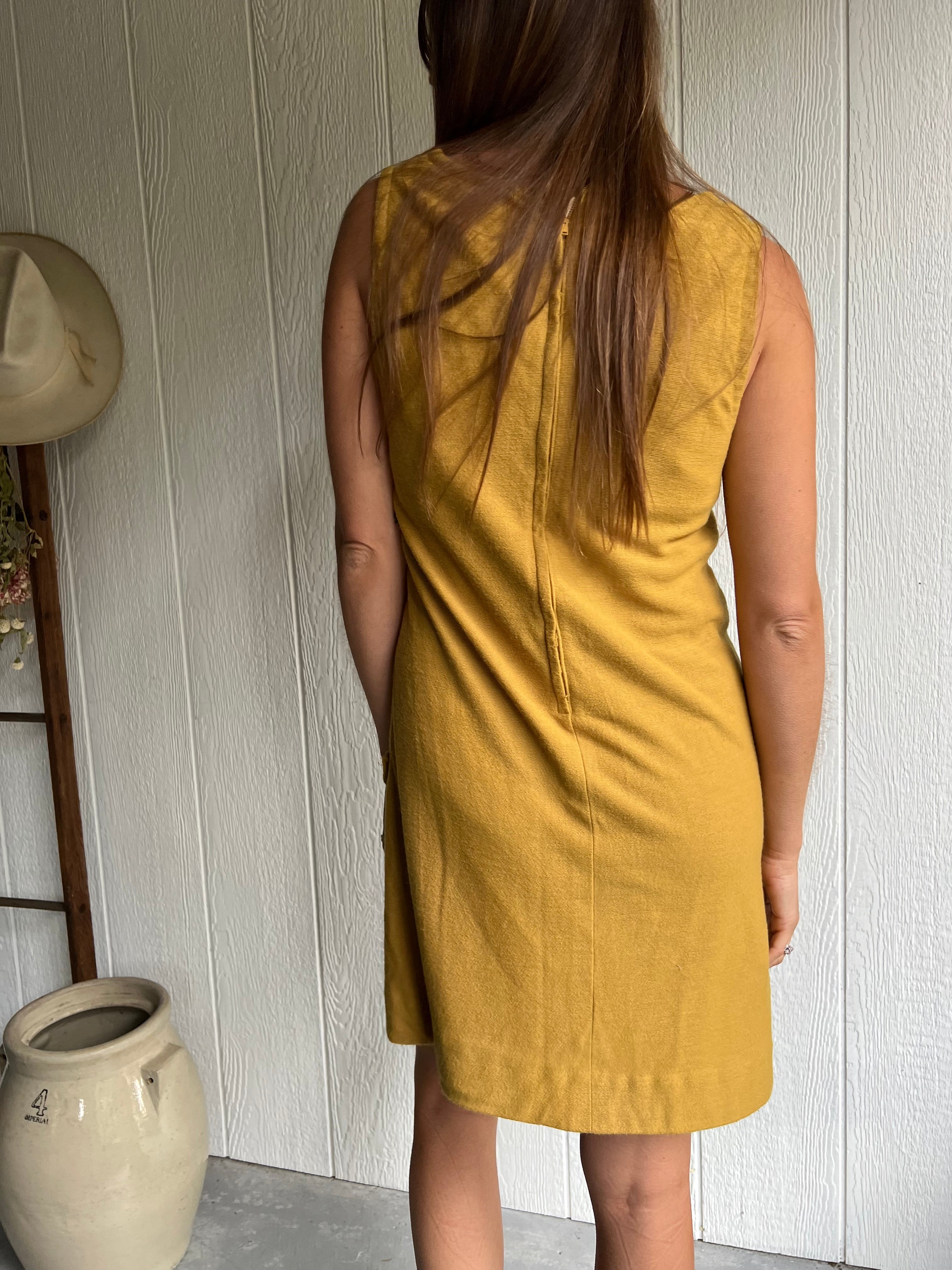 Mustard Yellow Wool Dress