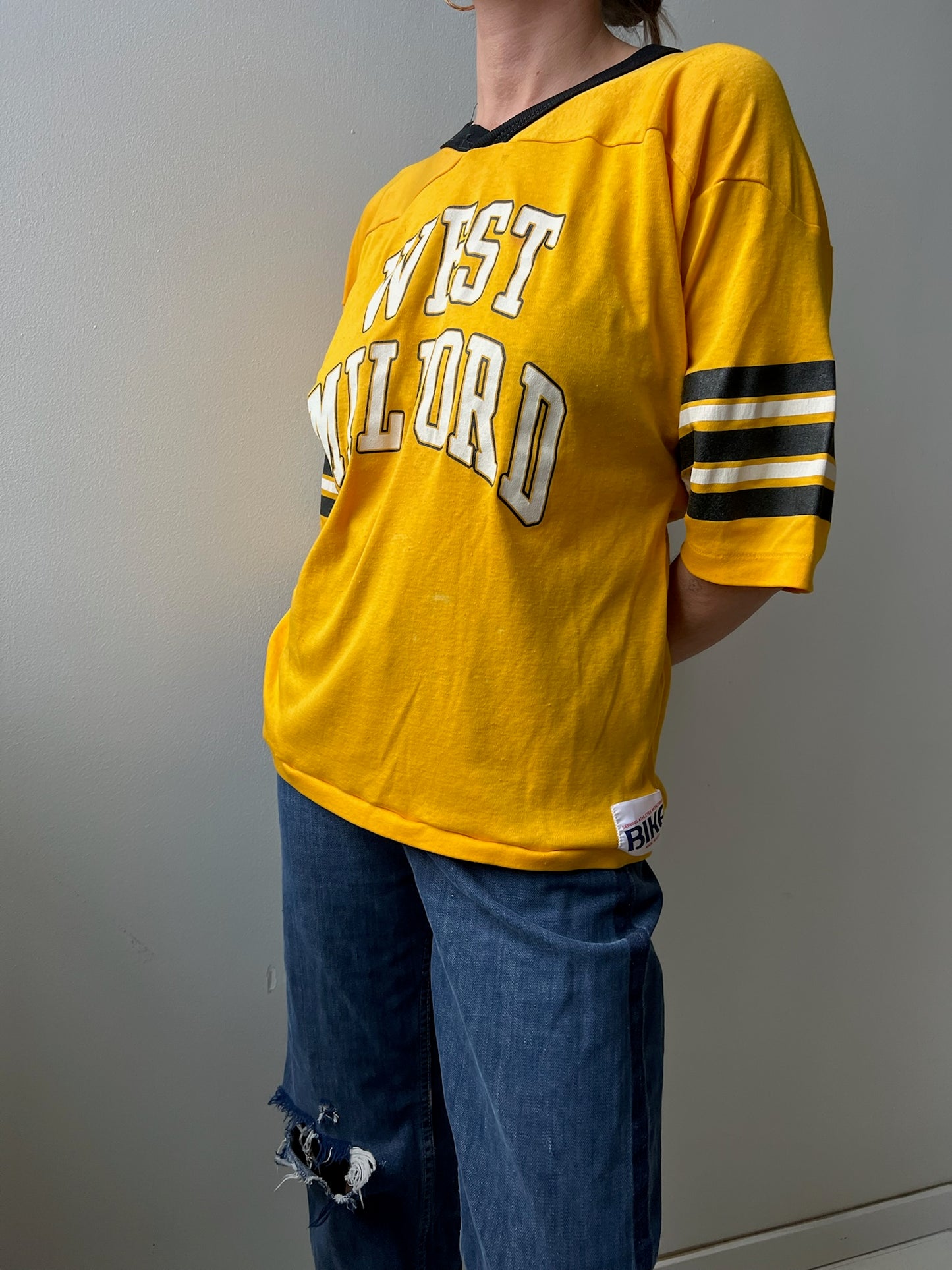 Yellow + Black Varsity Tee