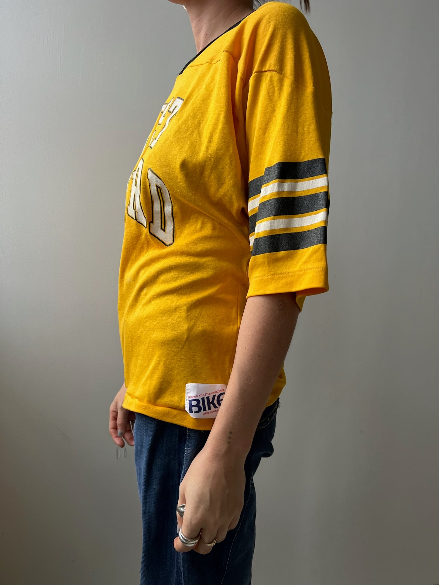 Yellow + Black Varsity Tee