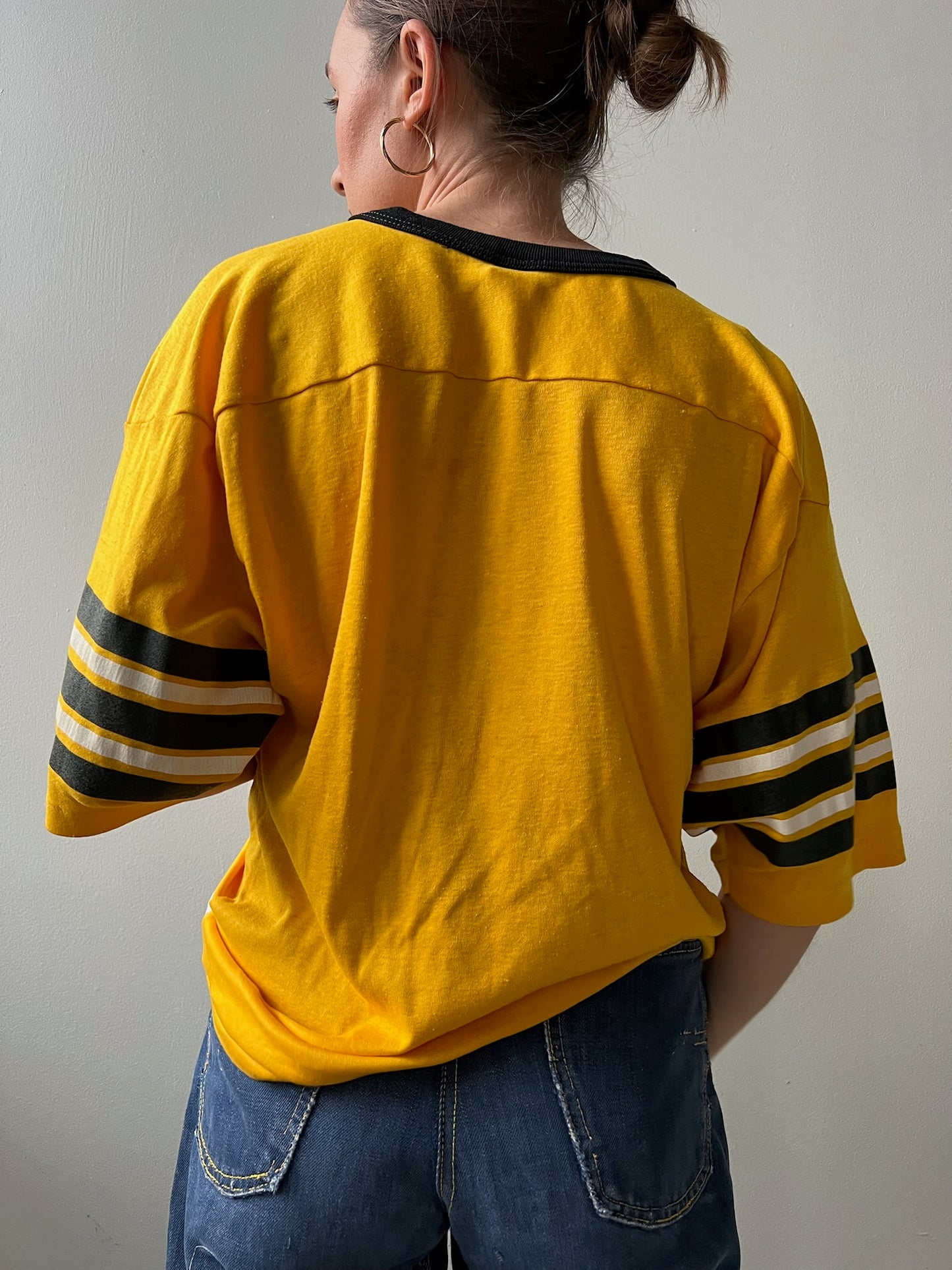 Yellow + Black Varsity Tee
