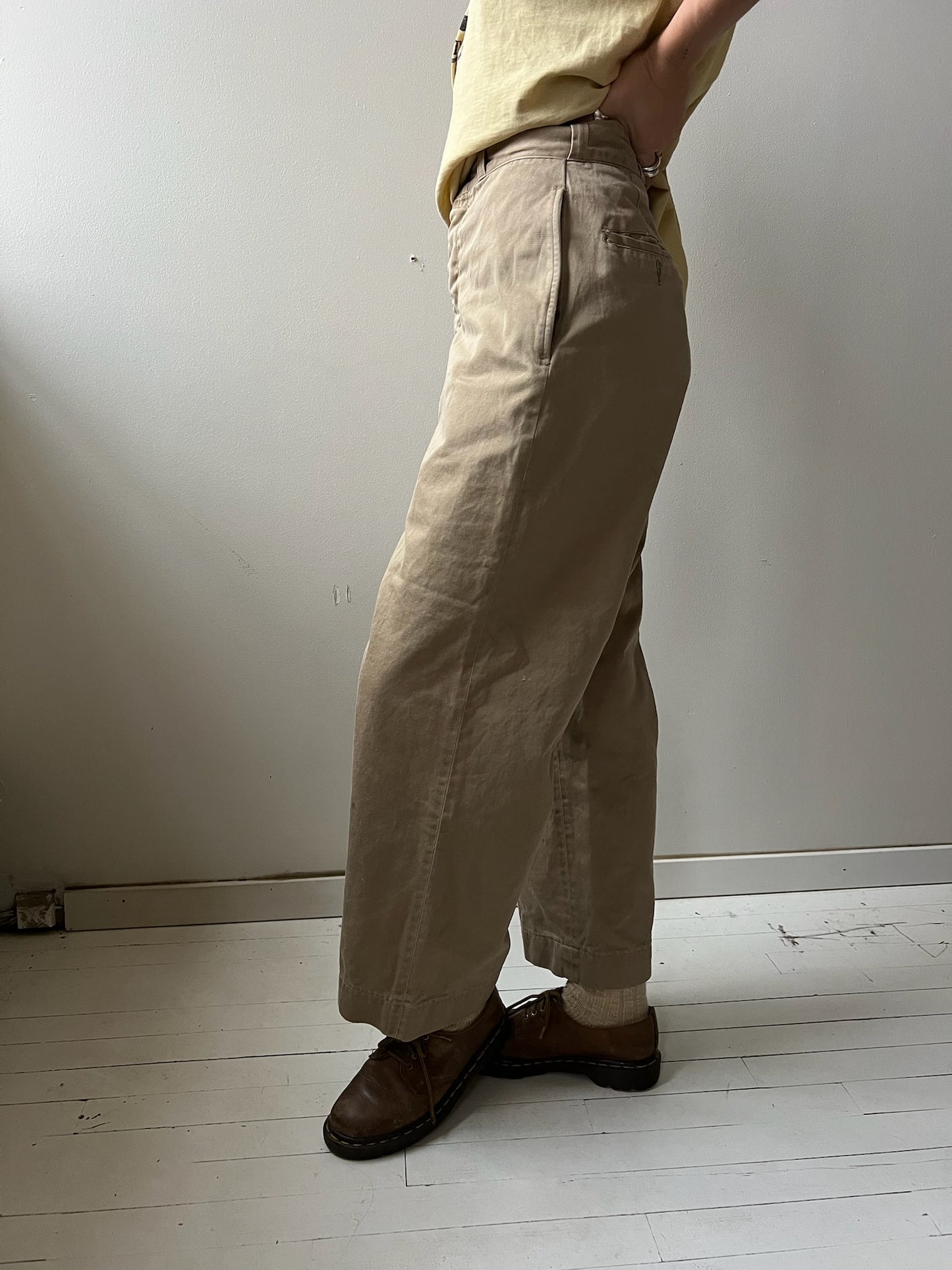 1940s Khaki Trouser
