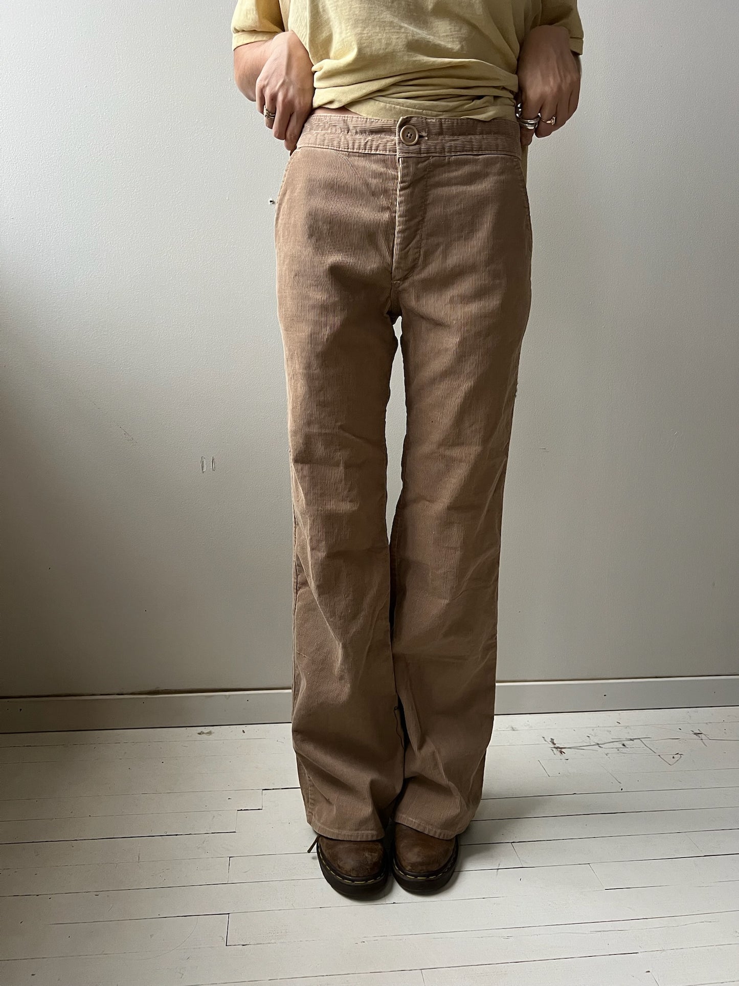 70s Tan Corduroy Flares