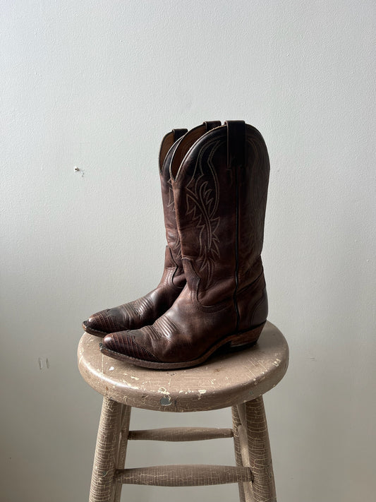 Brown Leather Cowboy Boots