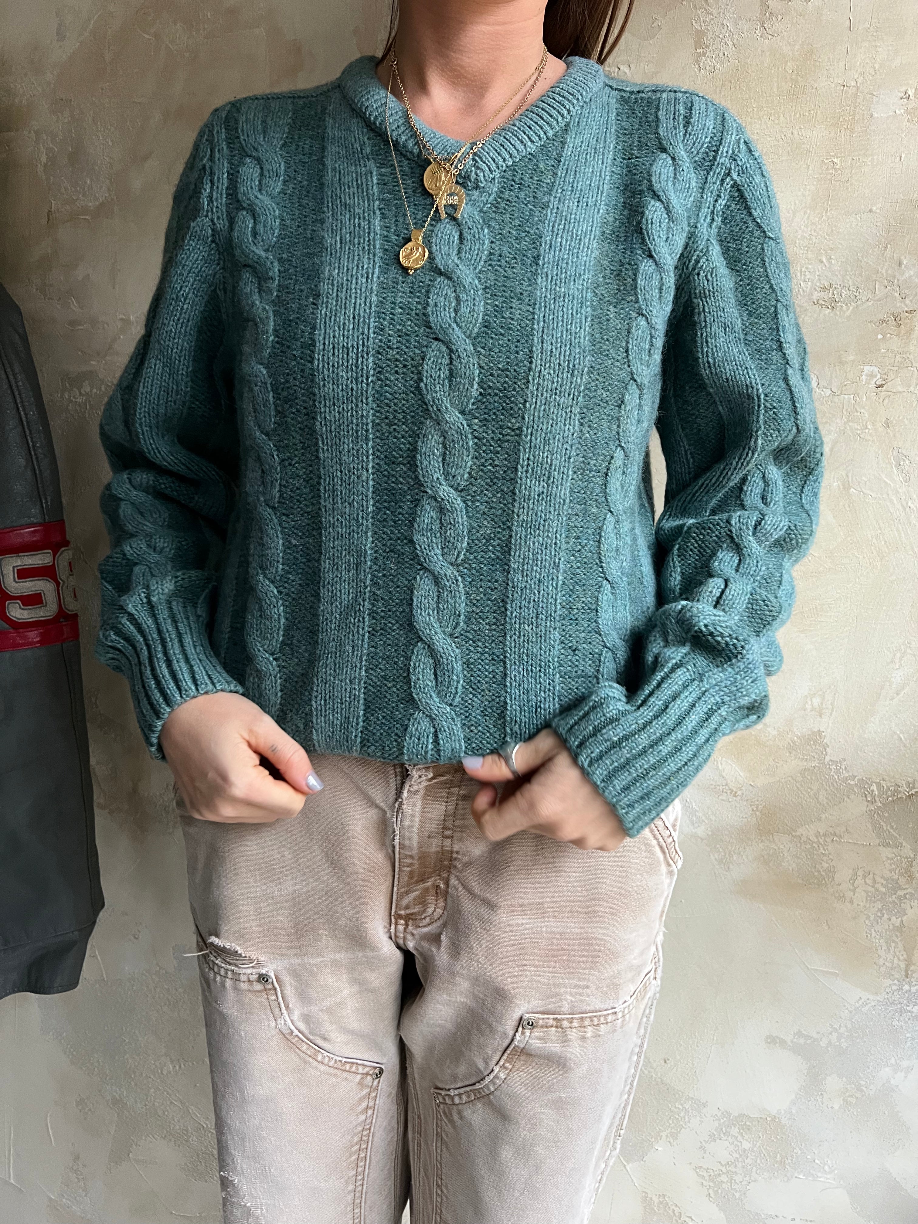Teal Wool Pullover