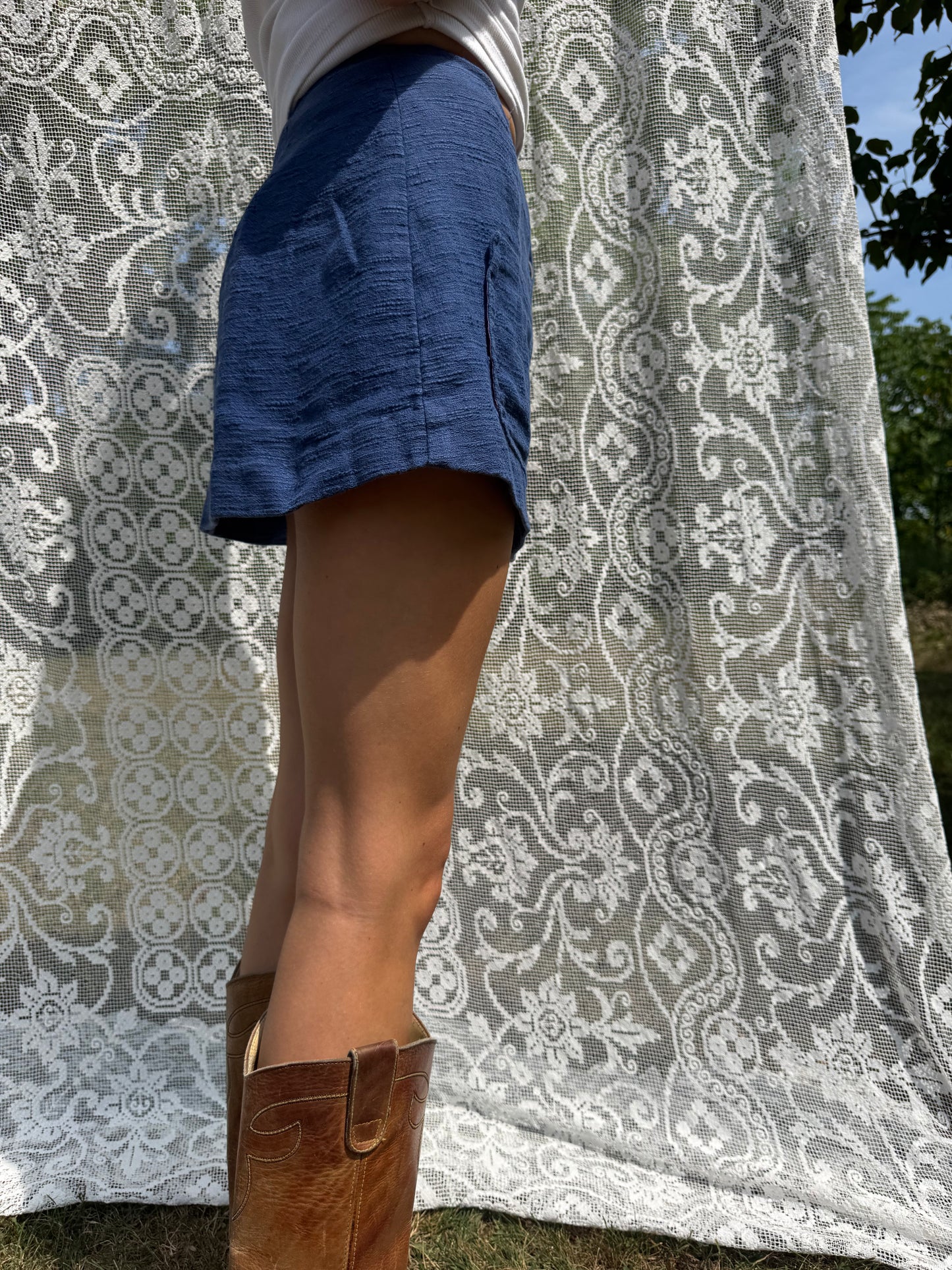 60s Button Up Mini Skirt