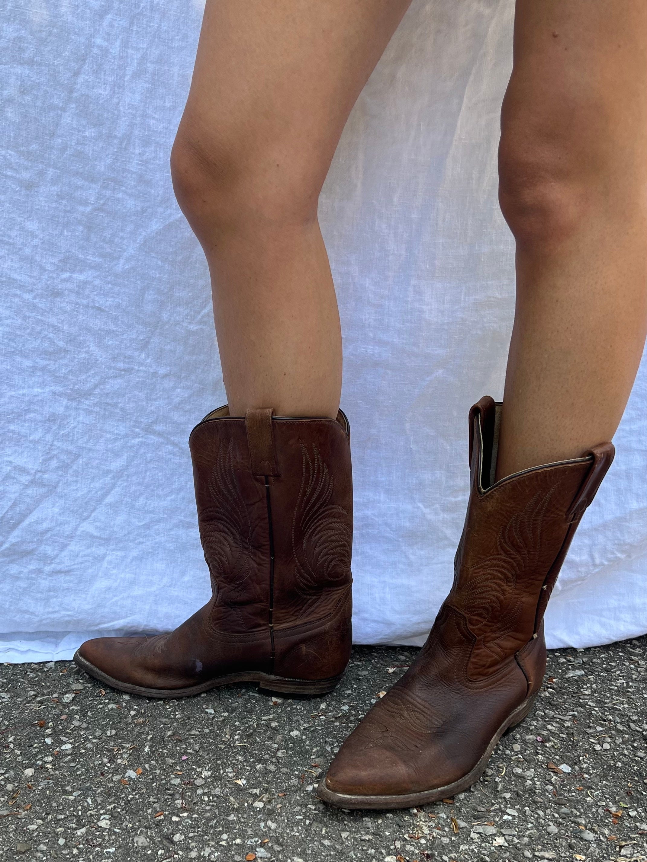 Brown Cowboy Boots - 10