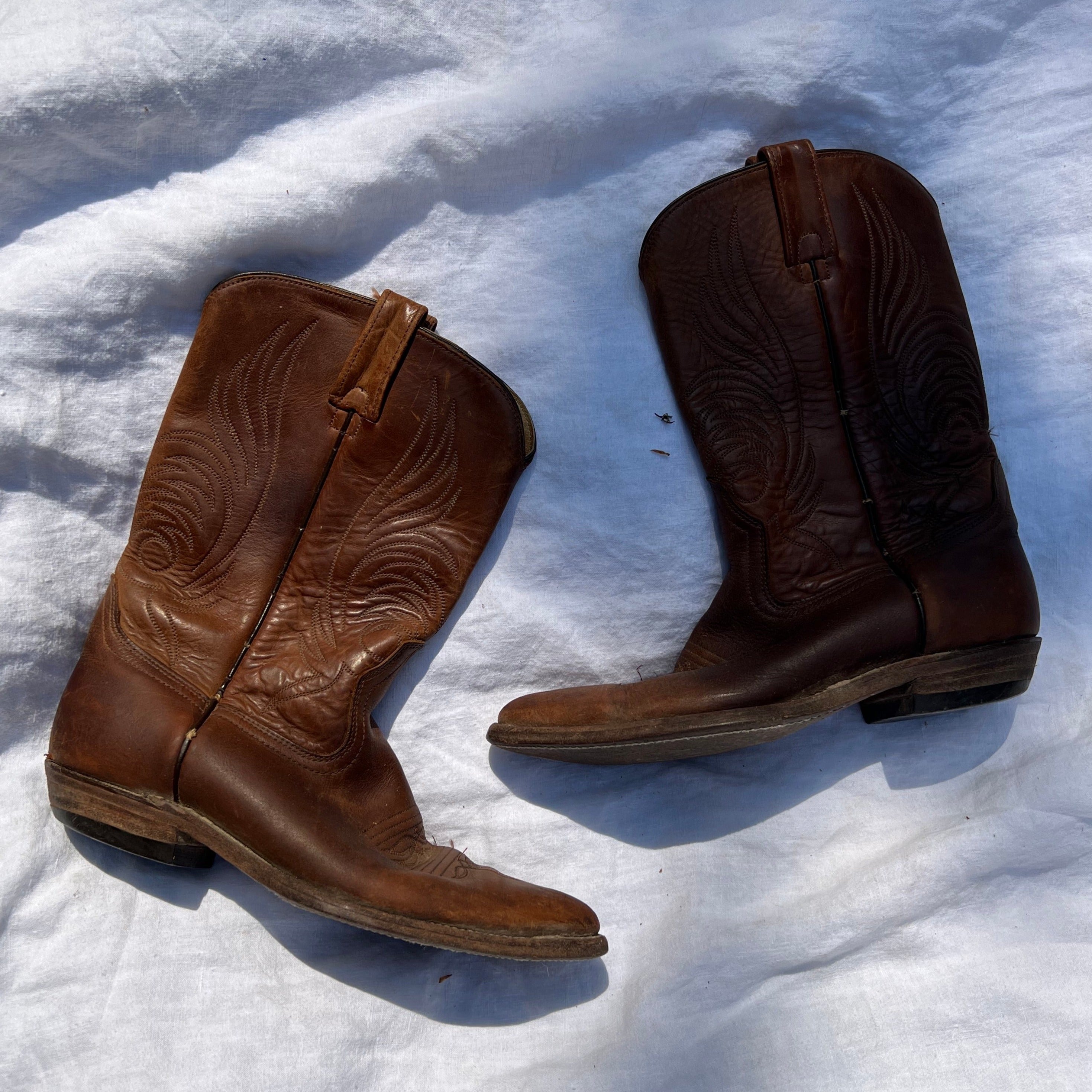Brown Cowboy Boots - 10