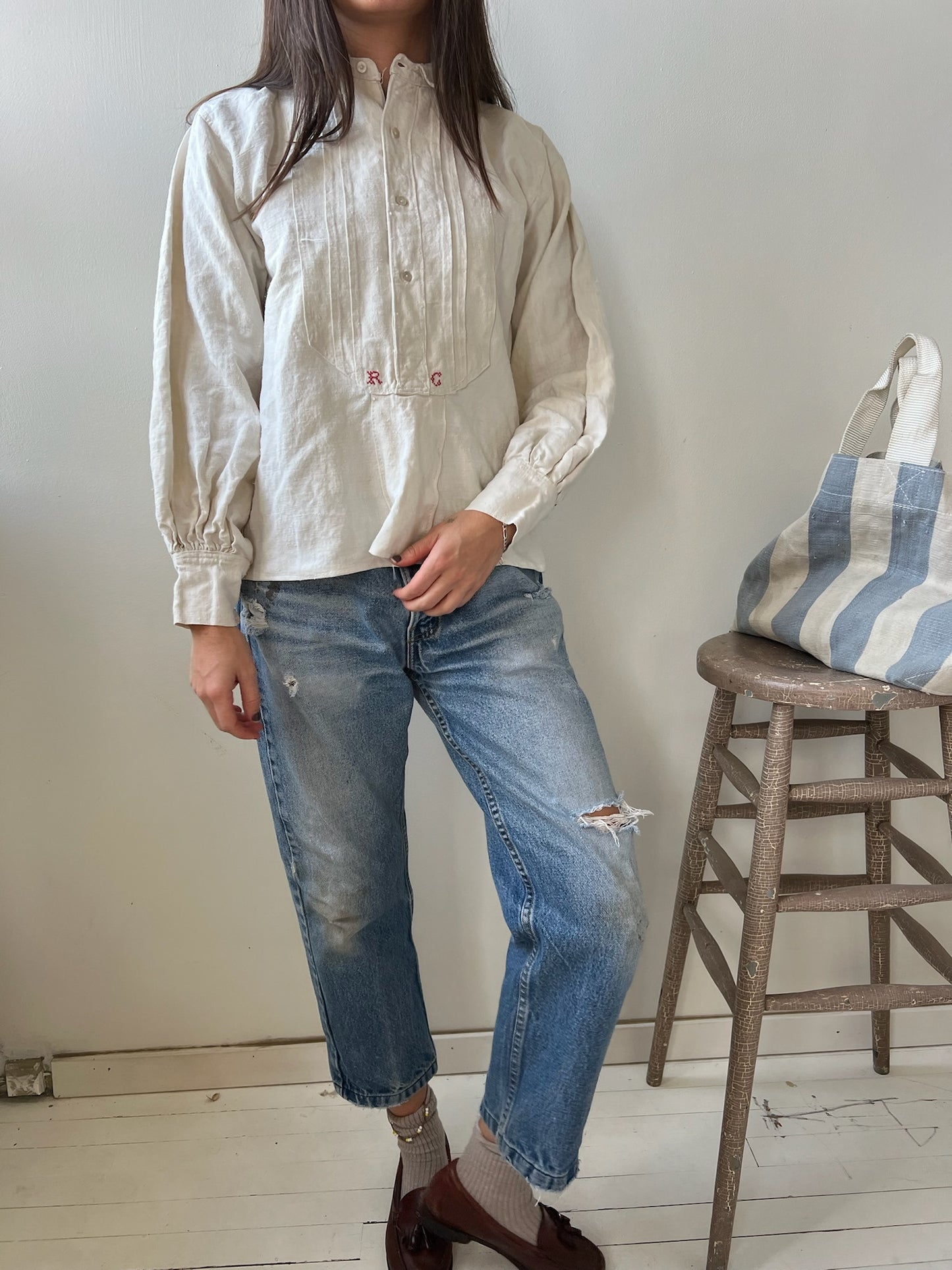 Linen Edwardian Blouse 05