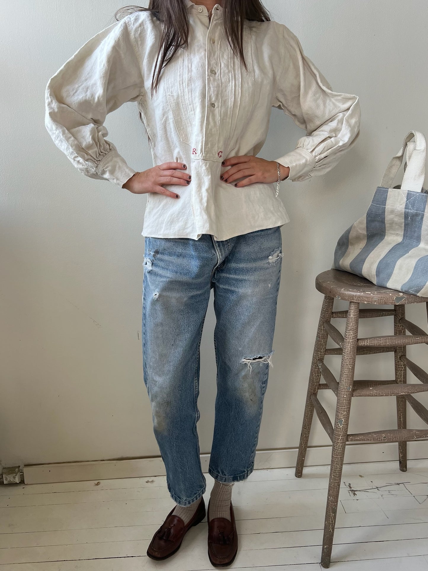 Linen Edwardian Blouse 05