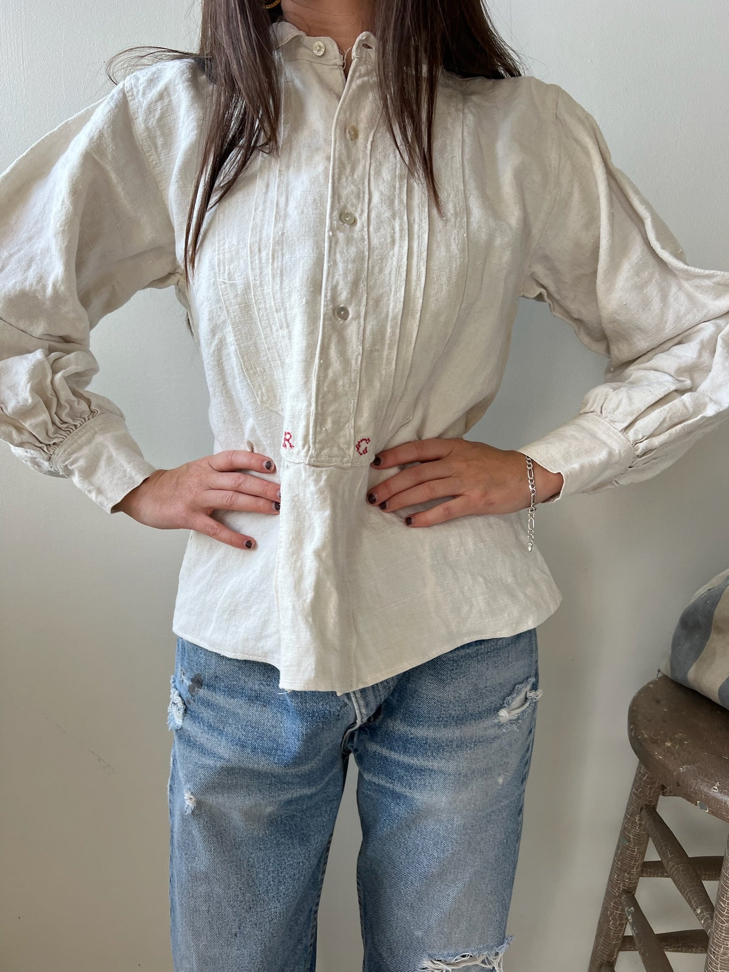 Linen Edwardian Blouse 05