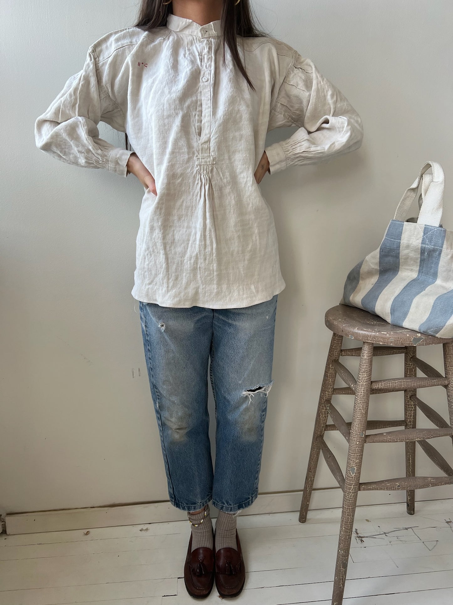 Linen Edwardian Blouse 08