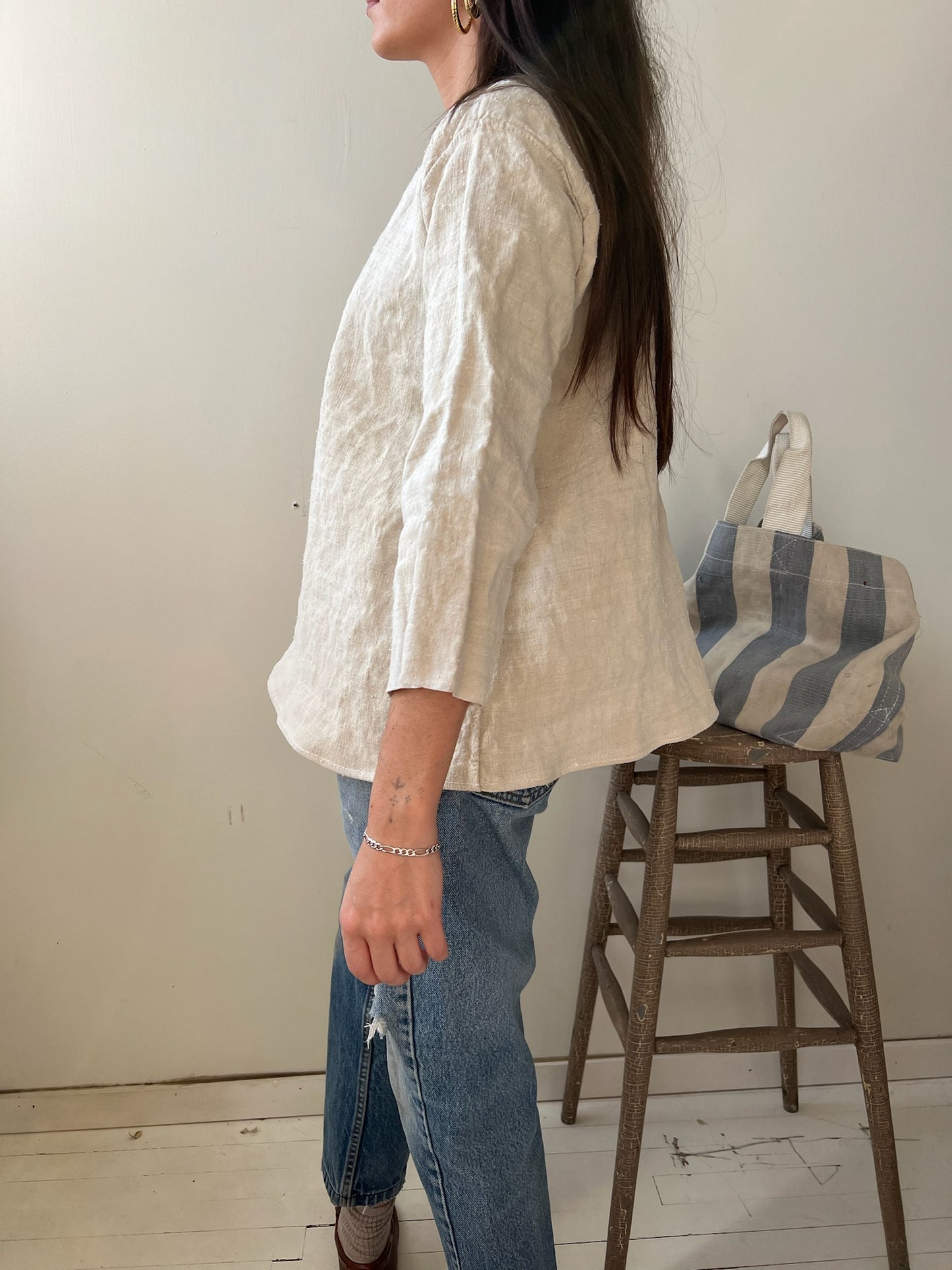 Natural Linen Edwardian Blouse 10