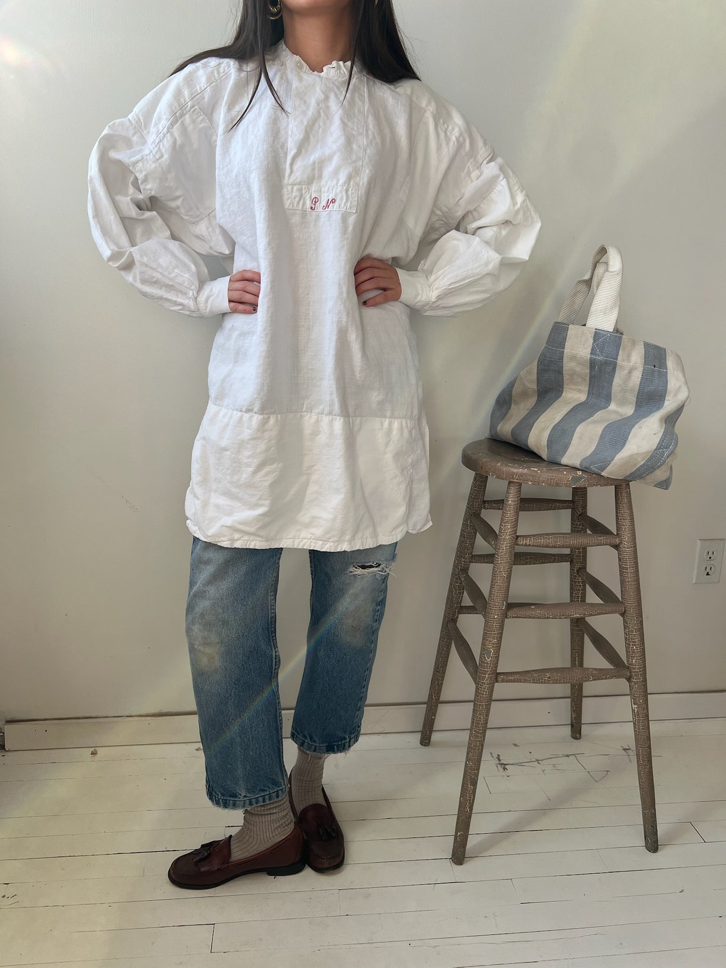 White Linen Edwardian Blouse 12