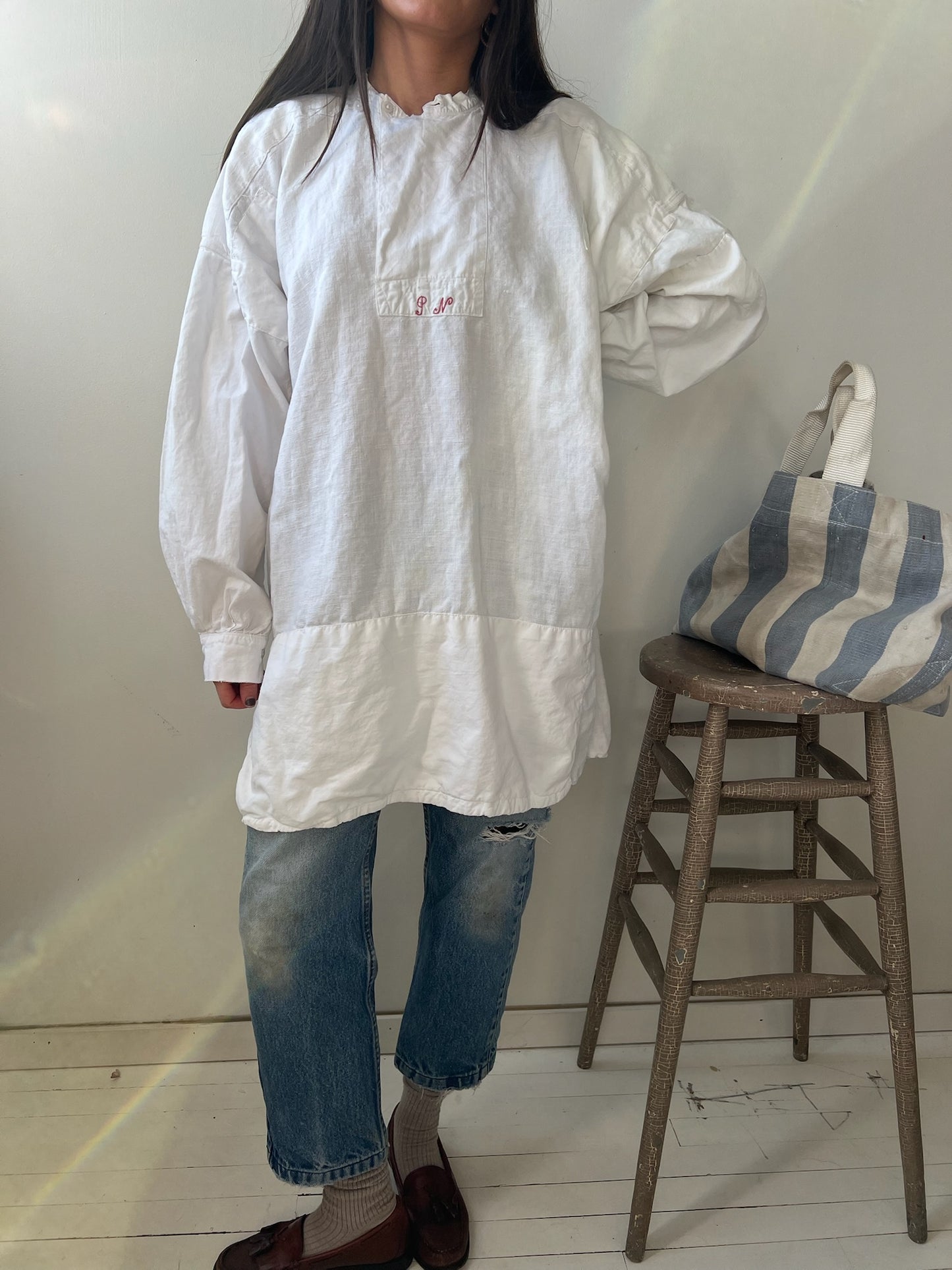 White Linen Edwardian Blouse 12