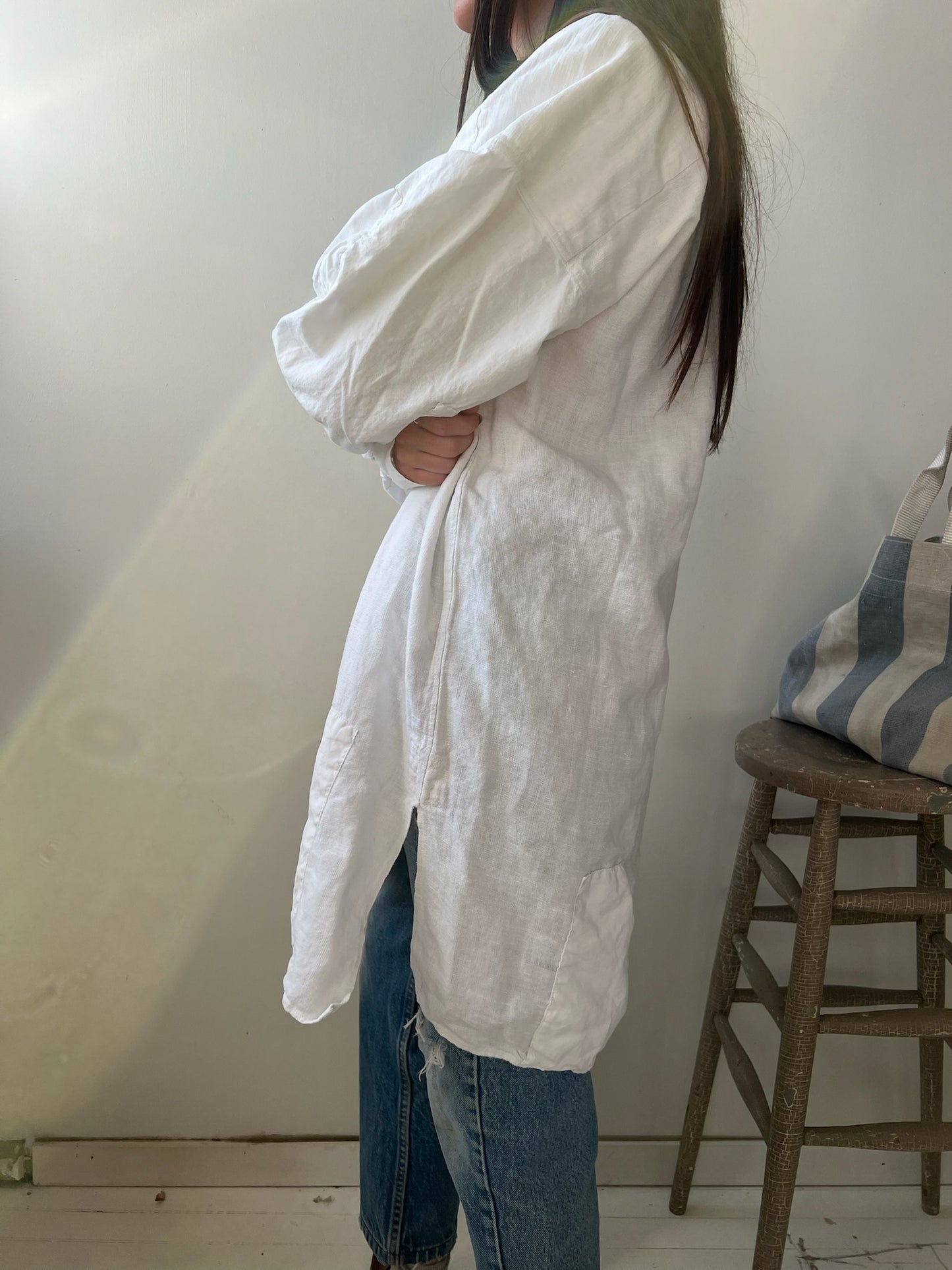 White Linen Edwardian Blouse 12