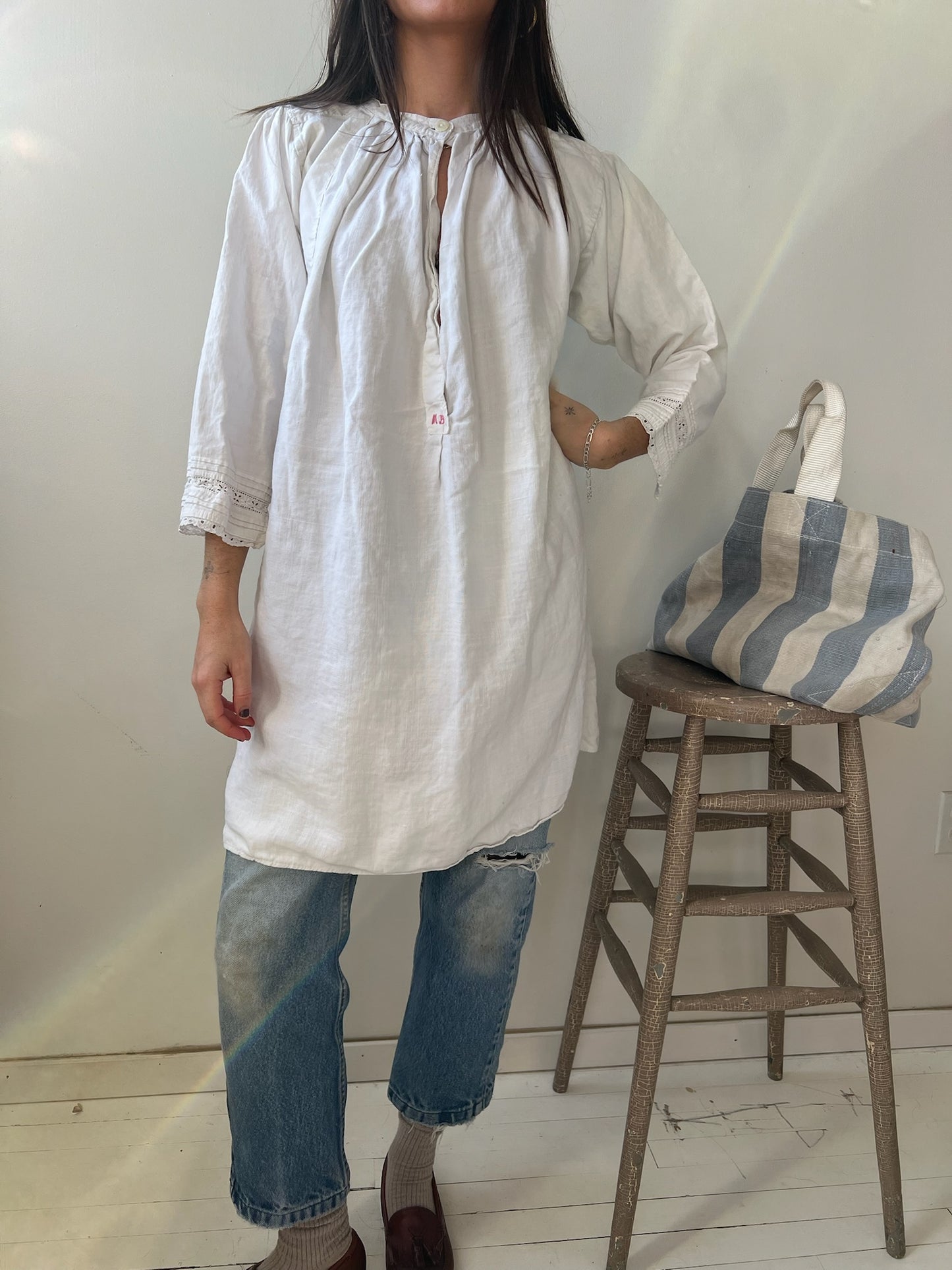 White Linen Edwardian Tunic 13