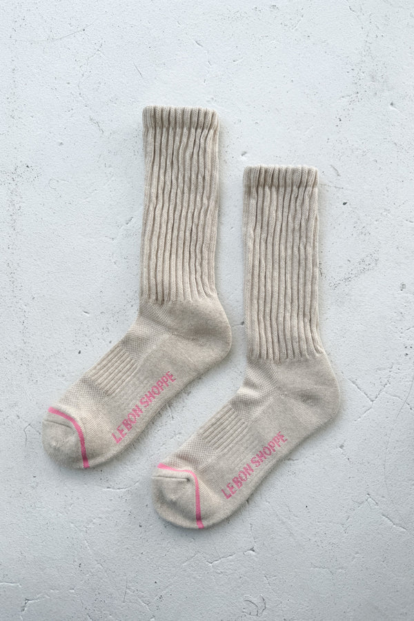 Ballet Socks in Oatmeal By Le Bon Shoppe