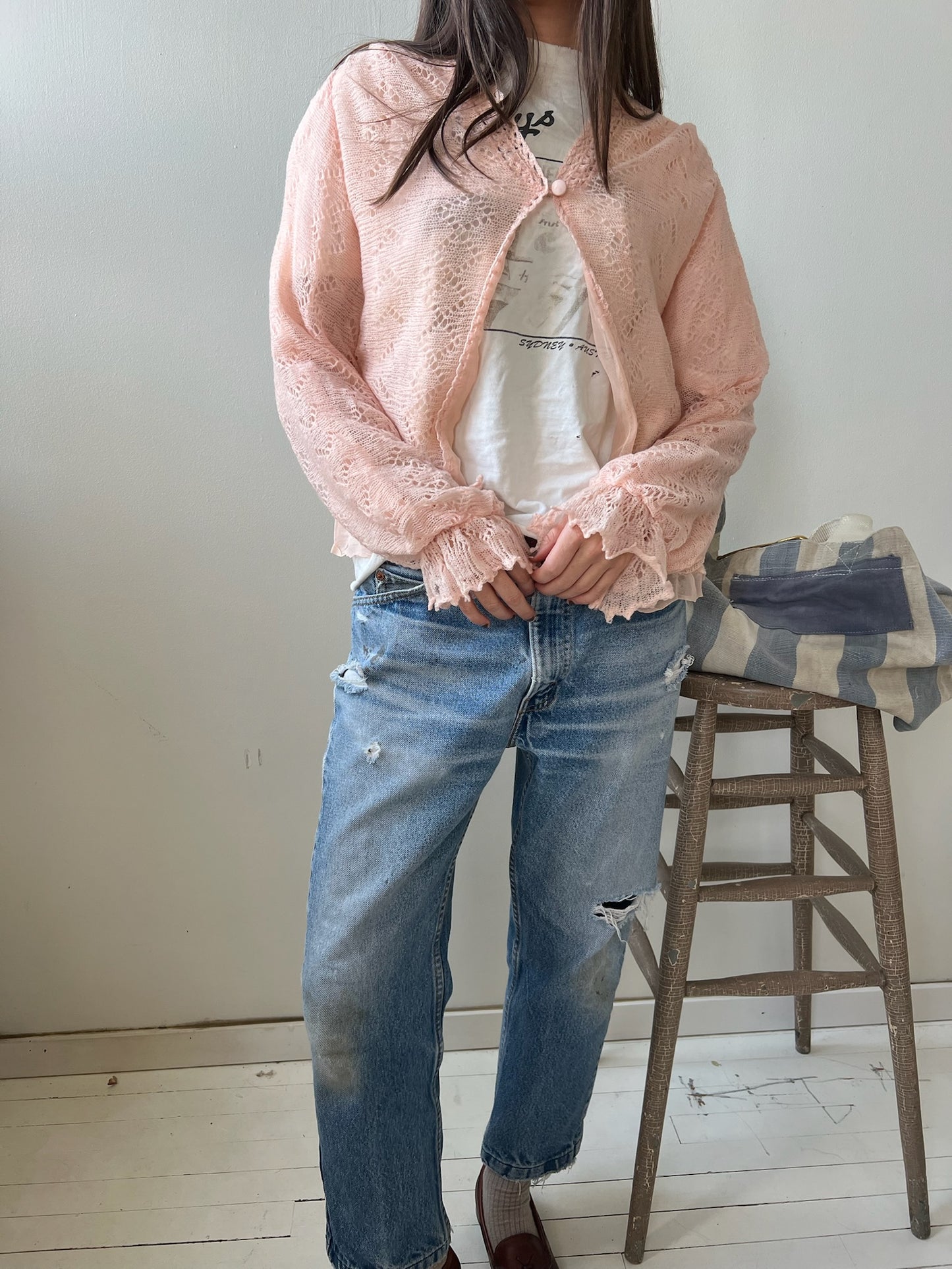 Pale Pink Cardigan