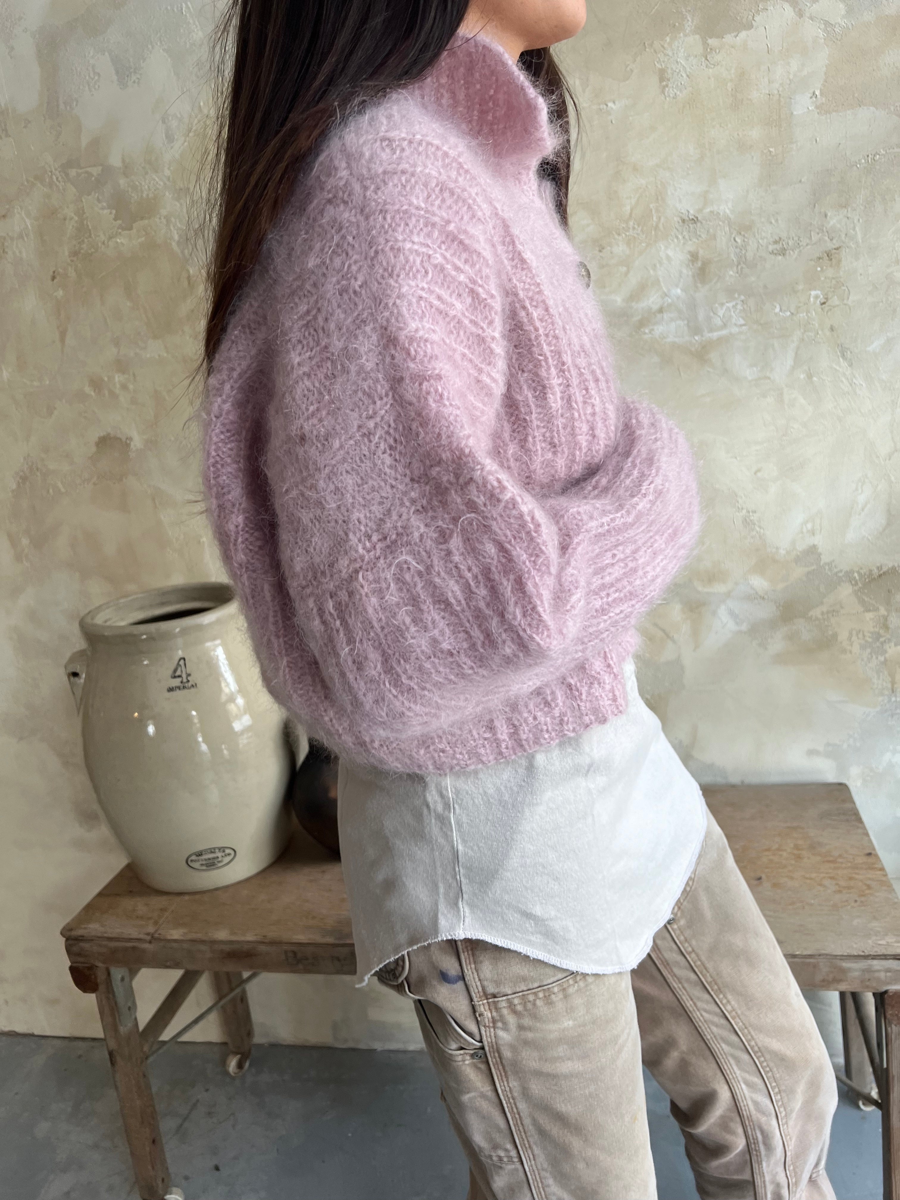 Handmade Pink Mohair Sweater