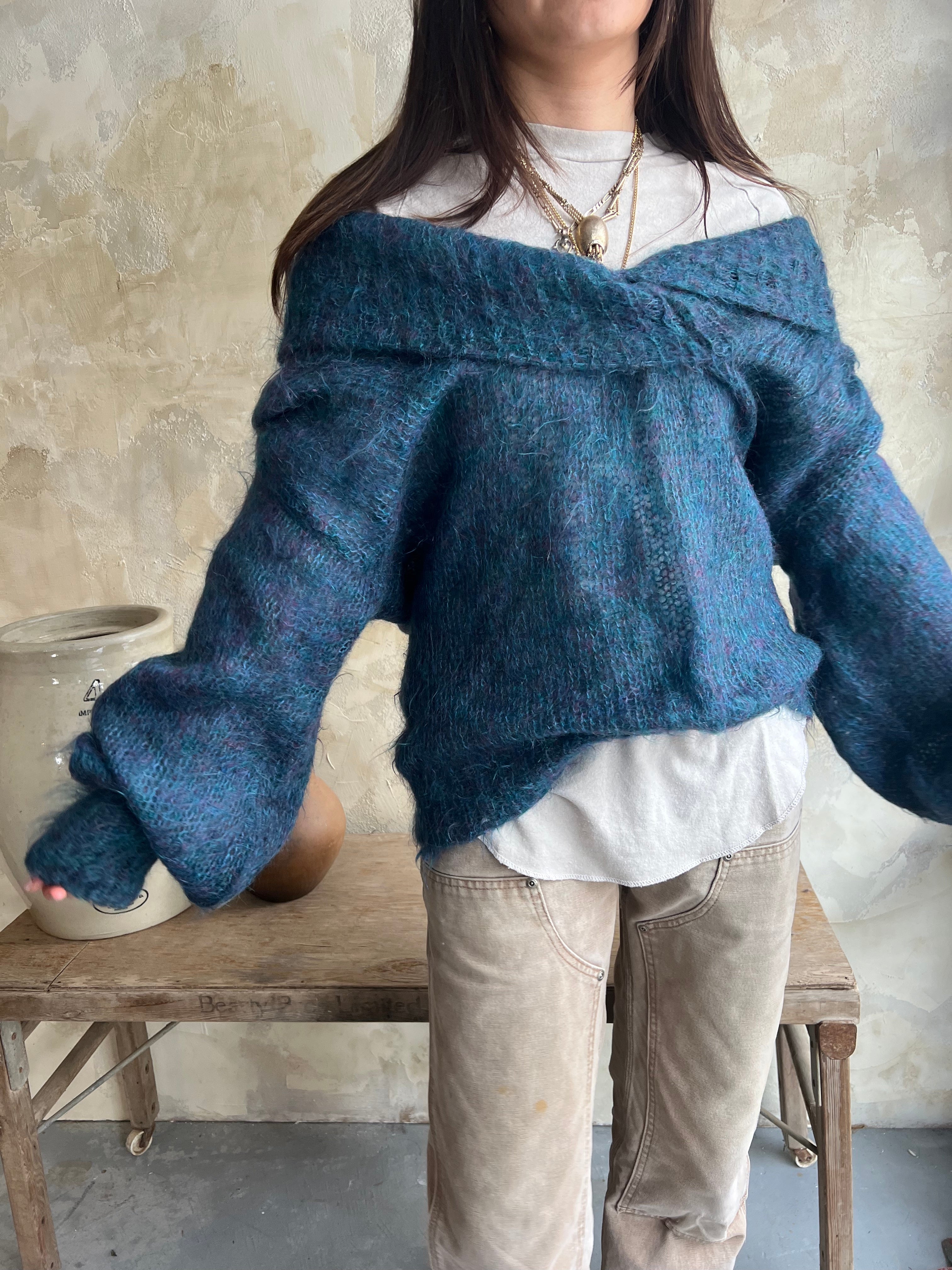 Teal Mohair Sweater