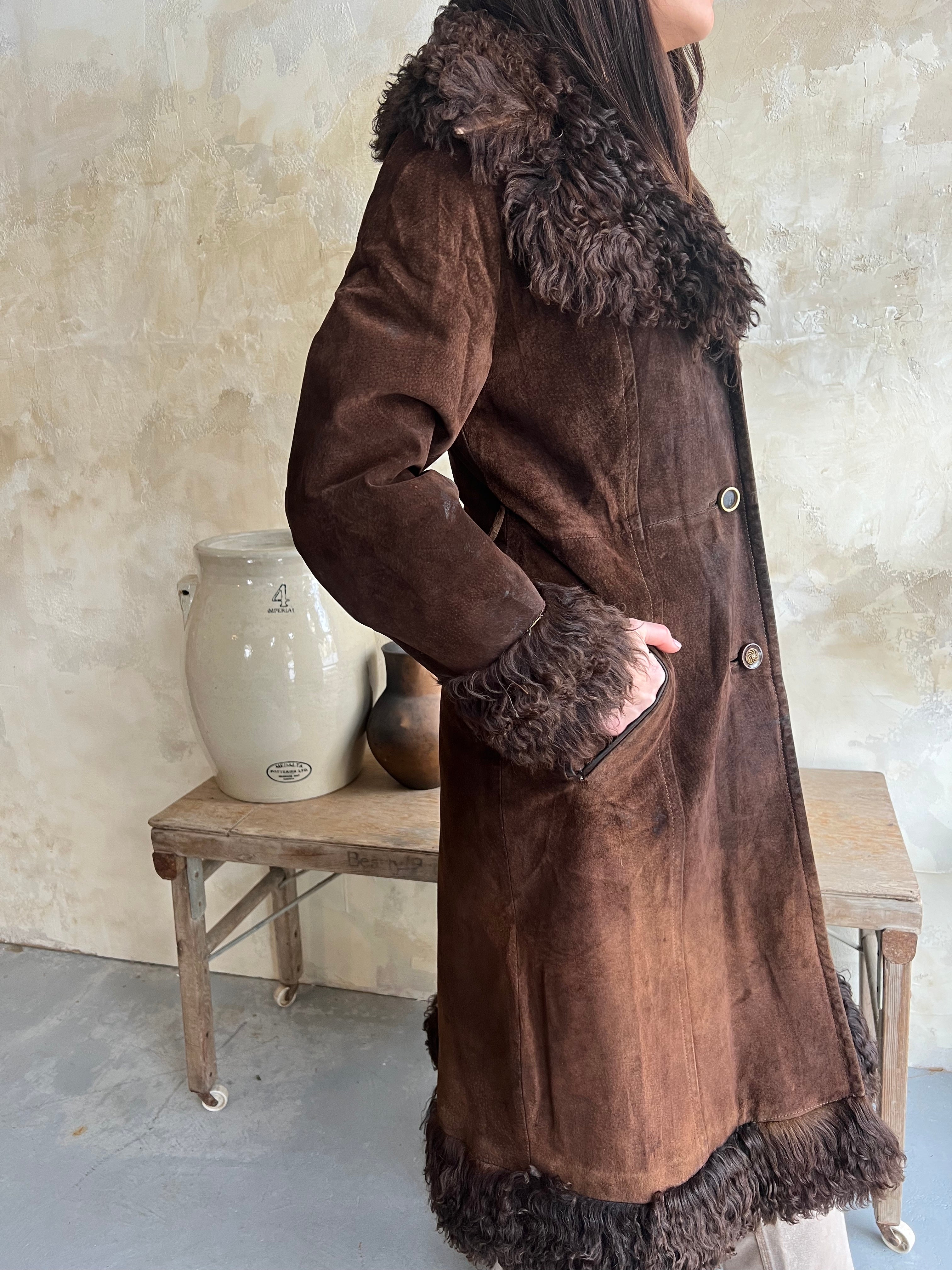Brown Mongolian Lambswool Jacket