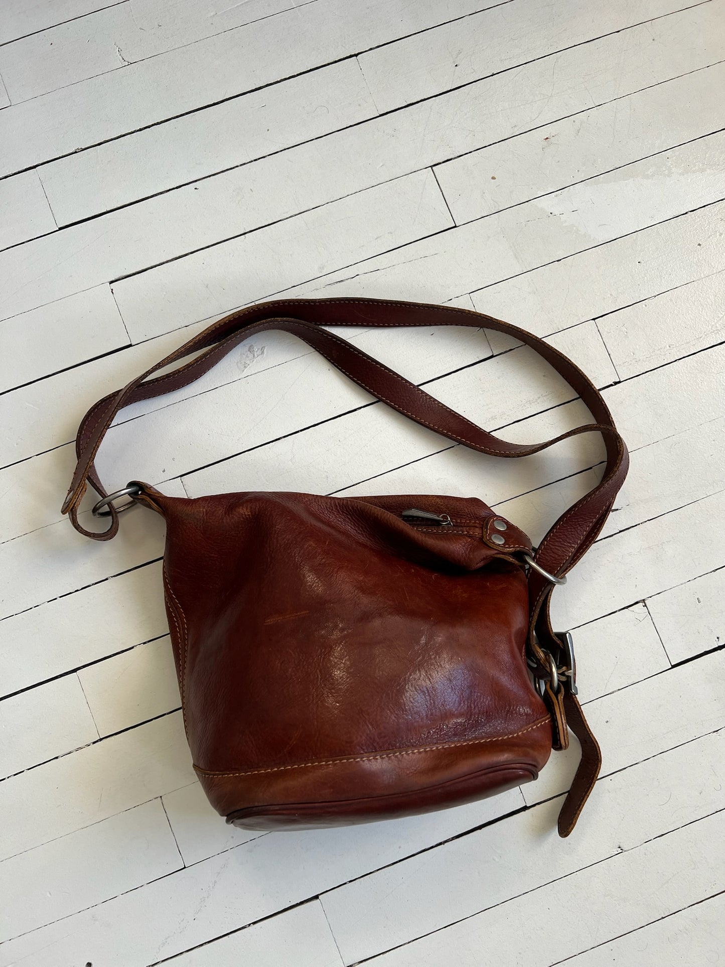 Brown Leather Crossbody Bag
