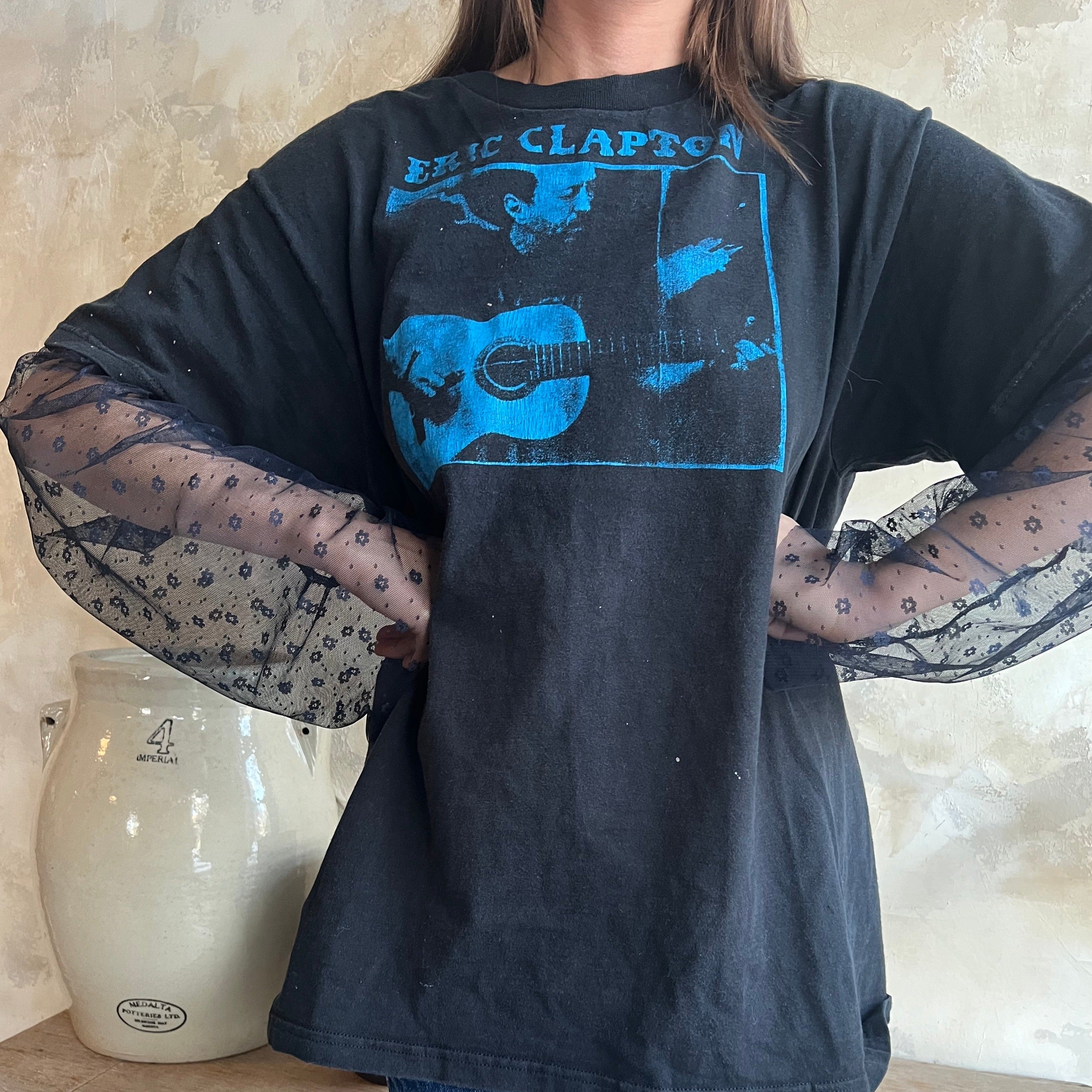 Reworked Eric Clapton Lacey Sleeve Tee