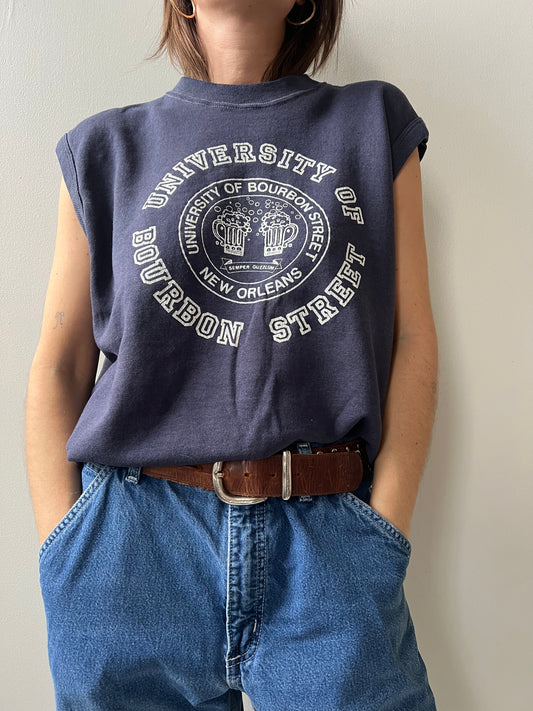 Navy Blue Fleece Tank