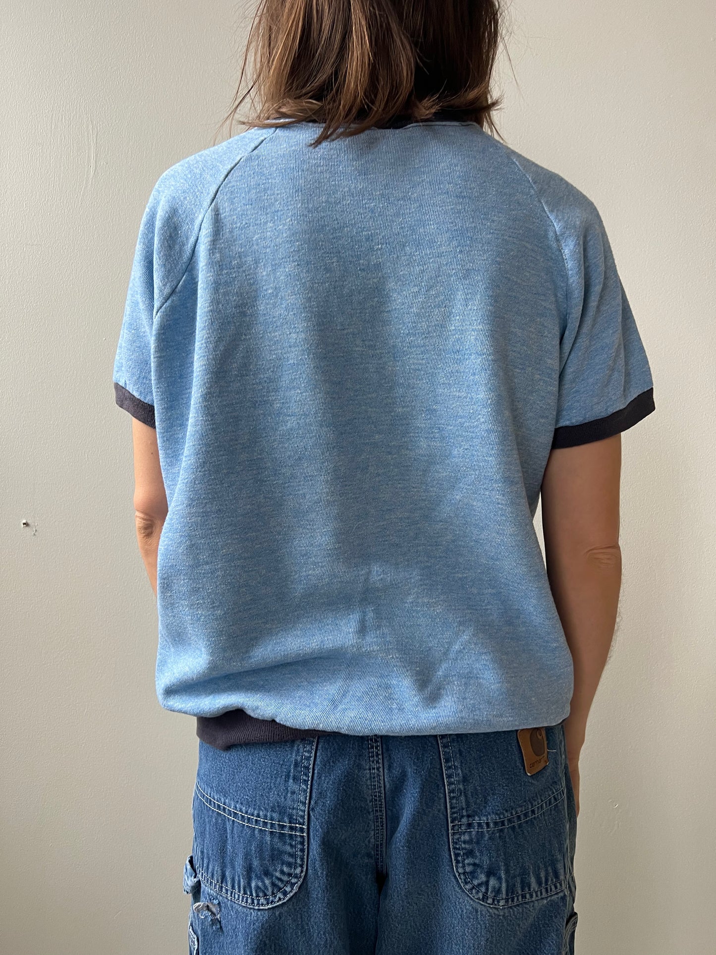 Two-Toned Blue Fleece Ringer