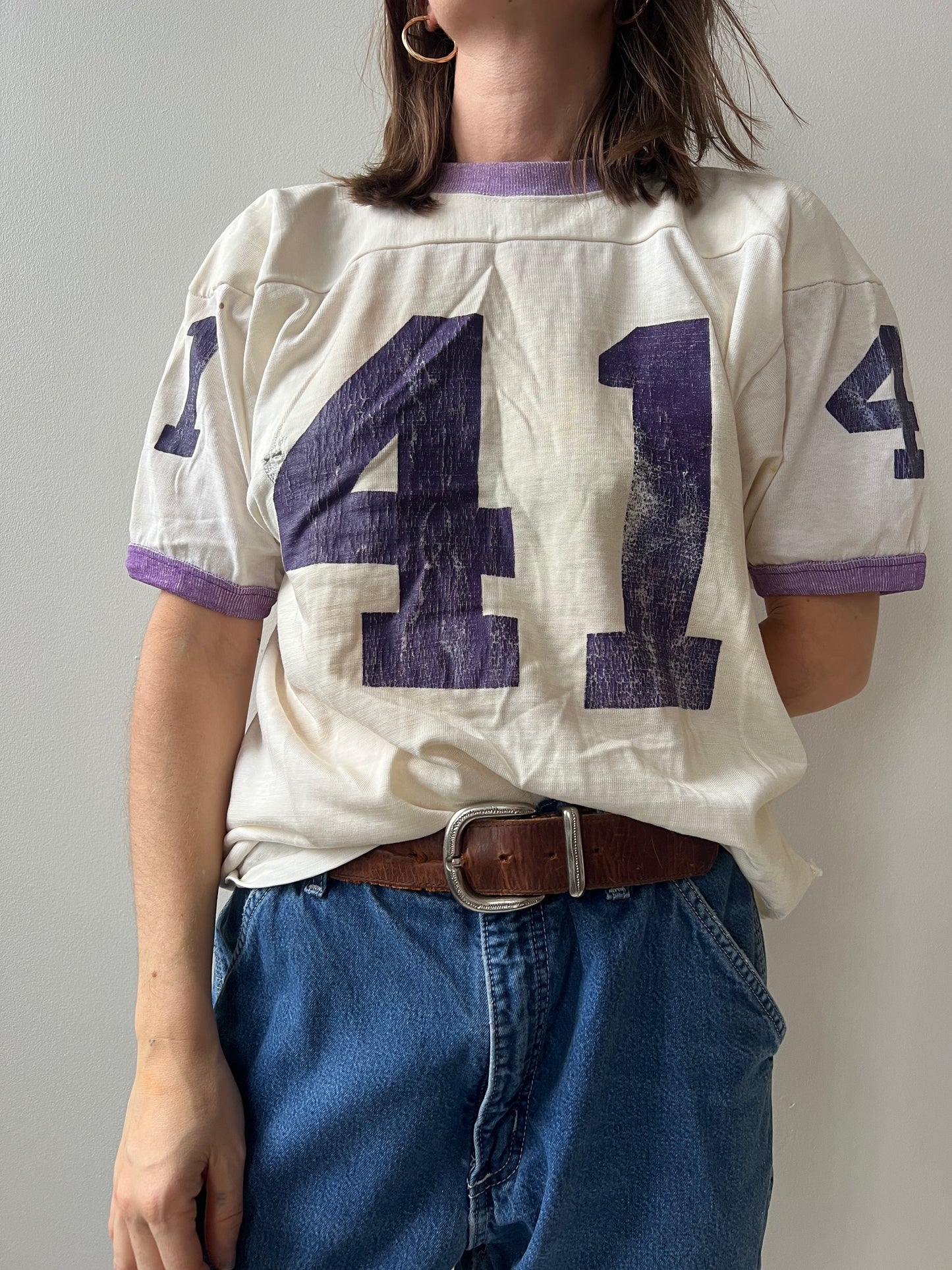 Faded Purple Football Jersey