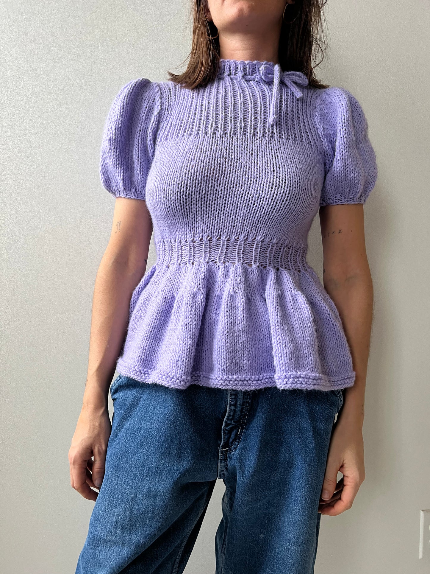 Handmade Purple Knit Top