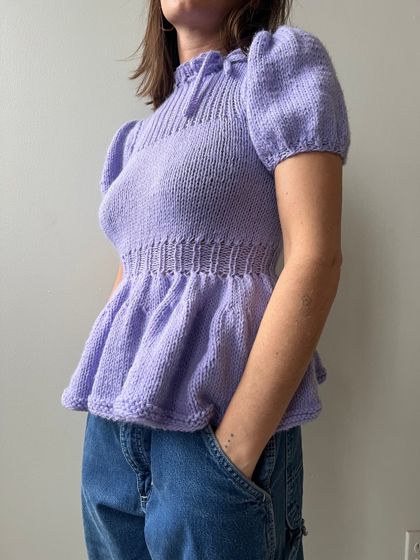 Handmade Purple Knit Top