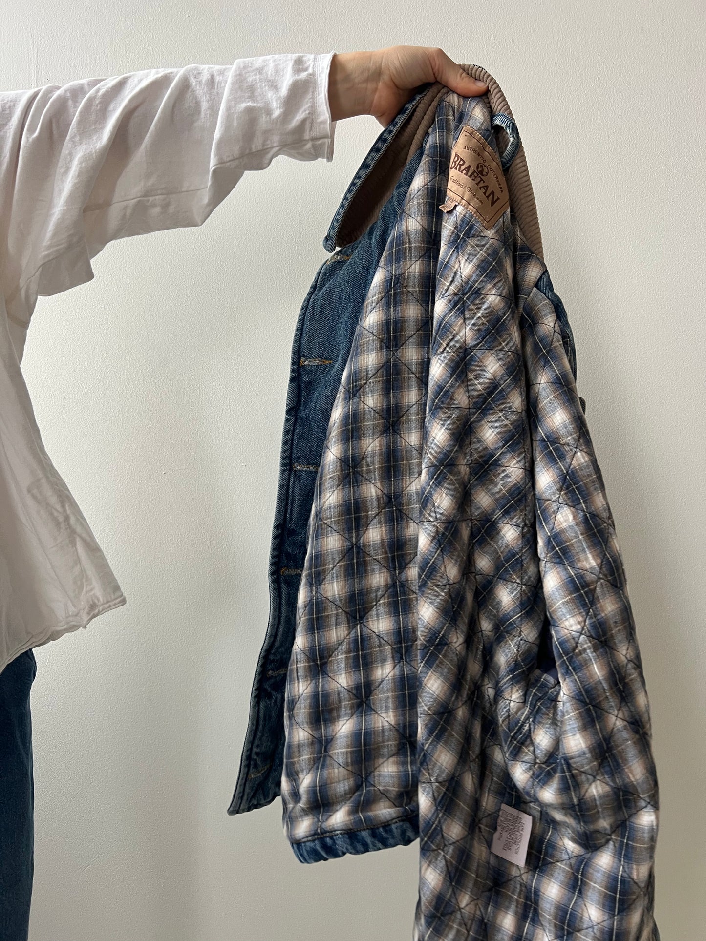 Denim Jacket With Flannel Quilted Lining